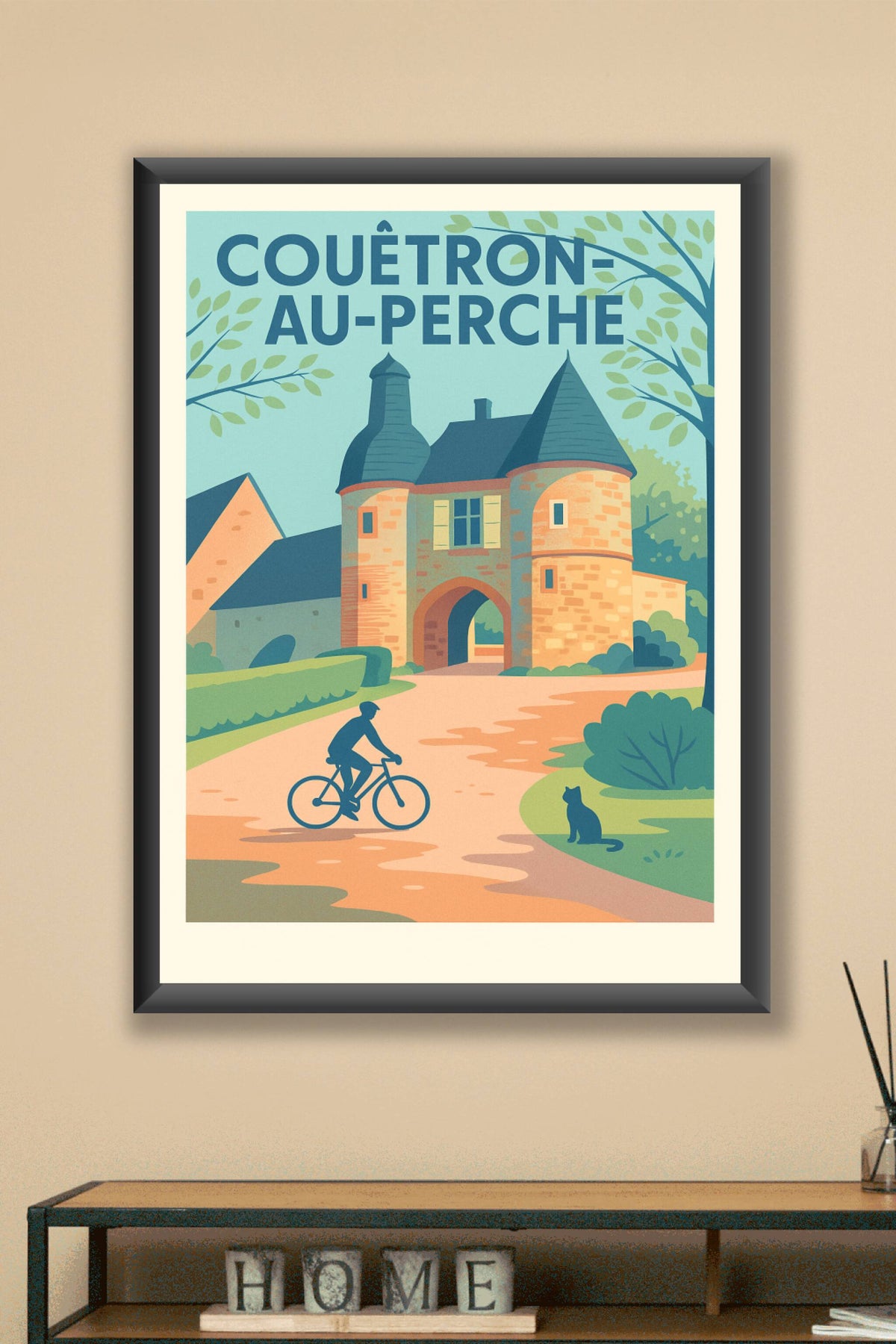 Affiche de Couëtron-au-Perche - Charme et sérénité à vélo