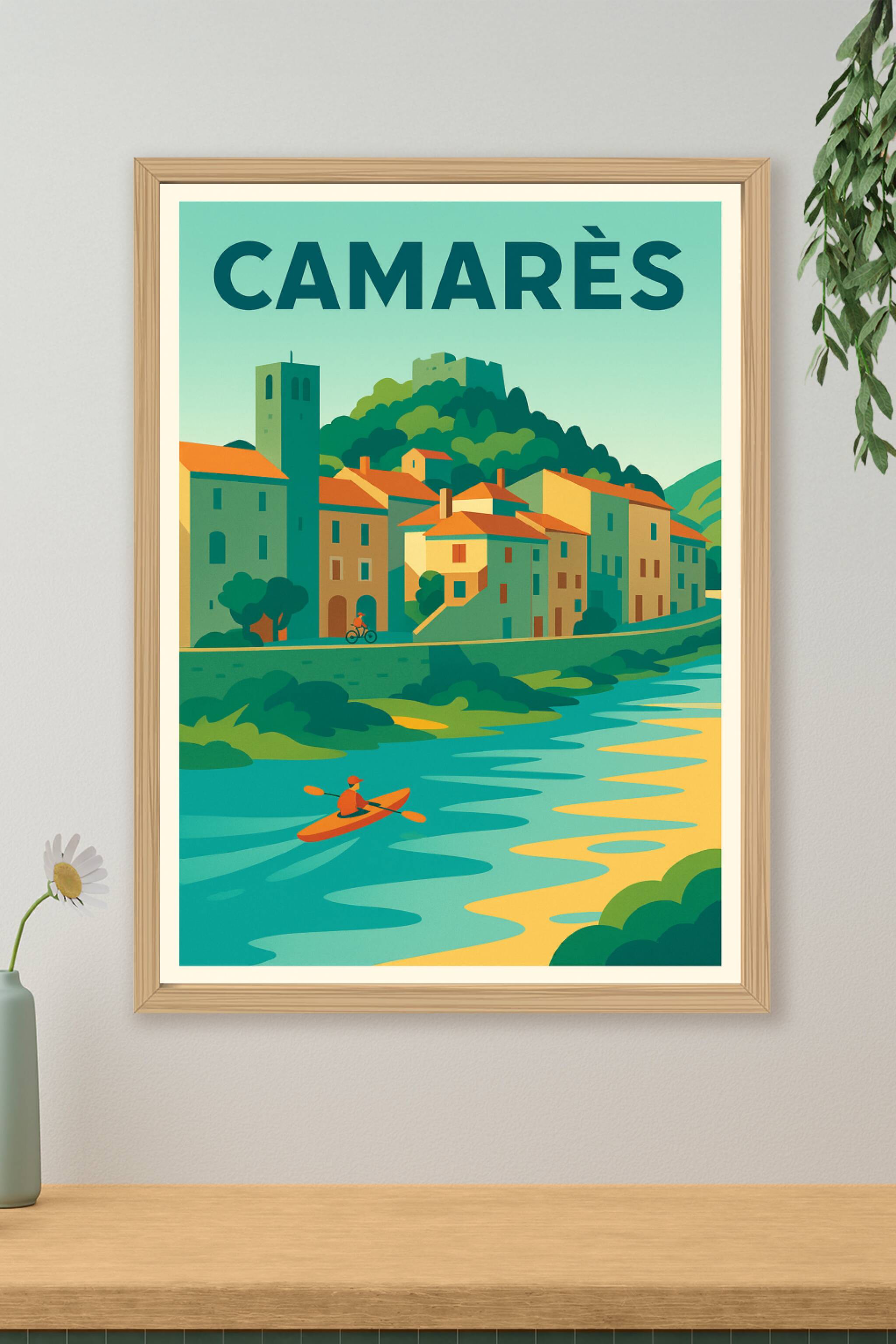 Affiche de Camarès - Évasion entre rivière et village pittoresque