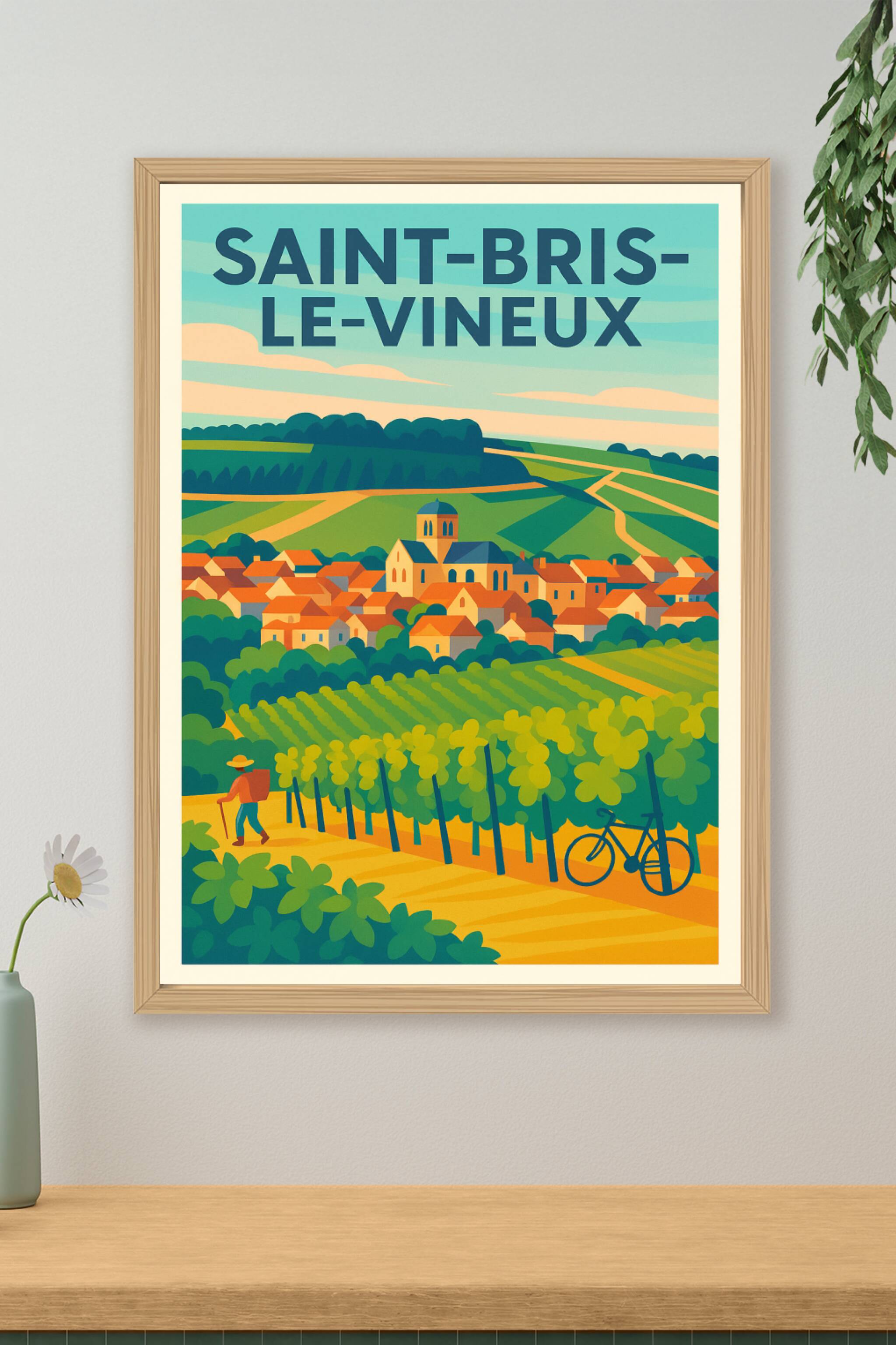 Affiche de Saint-Bris-le-Vineux - Évasion nature au cœur des vignobles