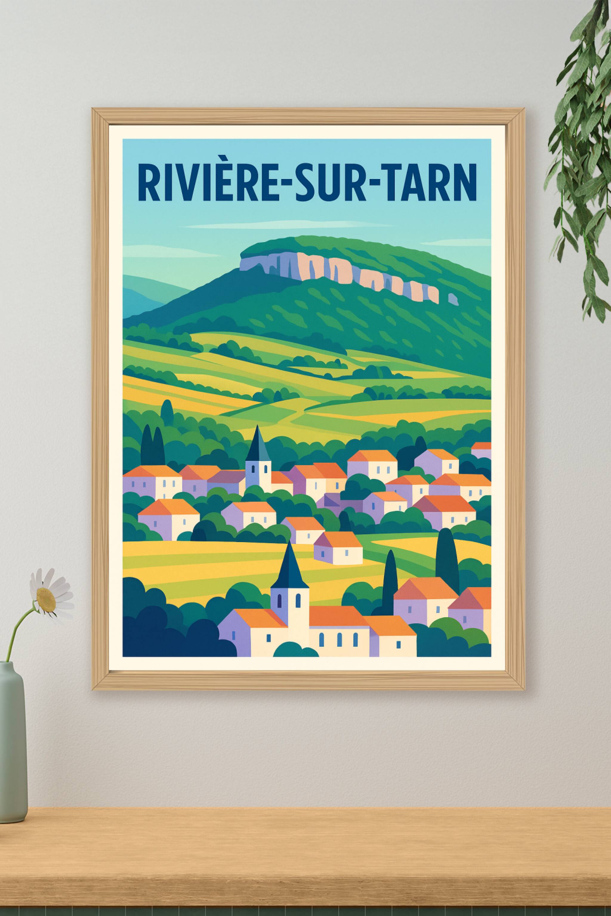 Affiche de Rivière-sur-Tarn - Charme et sérénité au cœur des paysages vallonnés