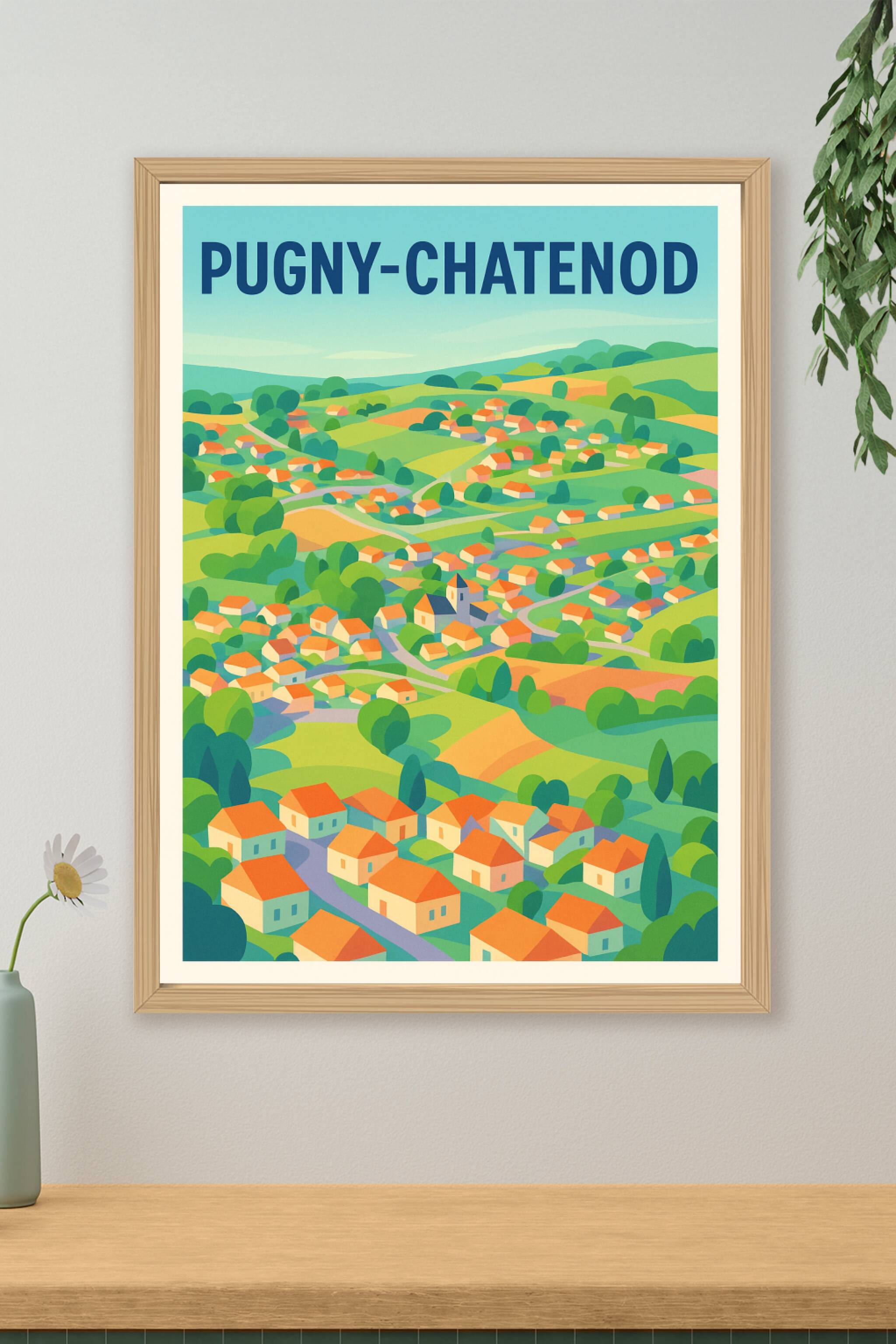 Affiche de Pugny-Chatenod - Charme bucolique et couleurs douces