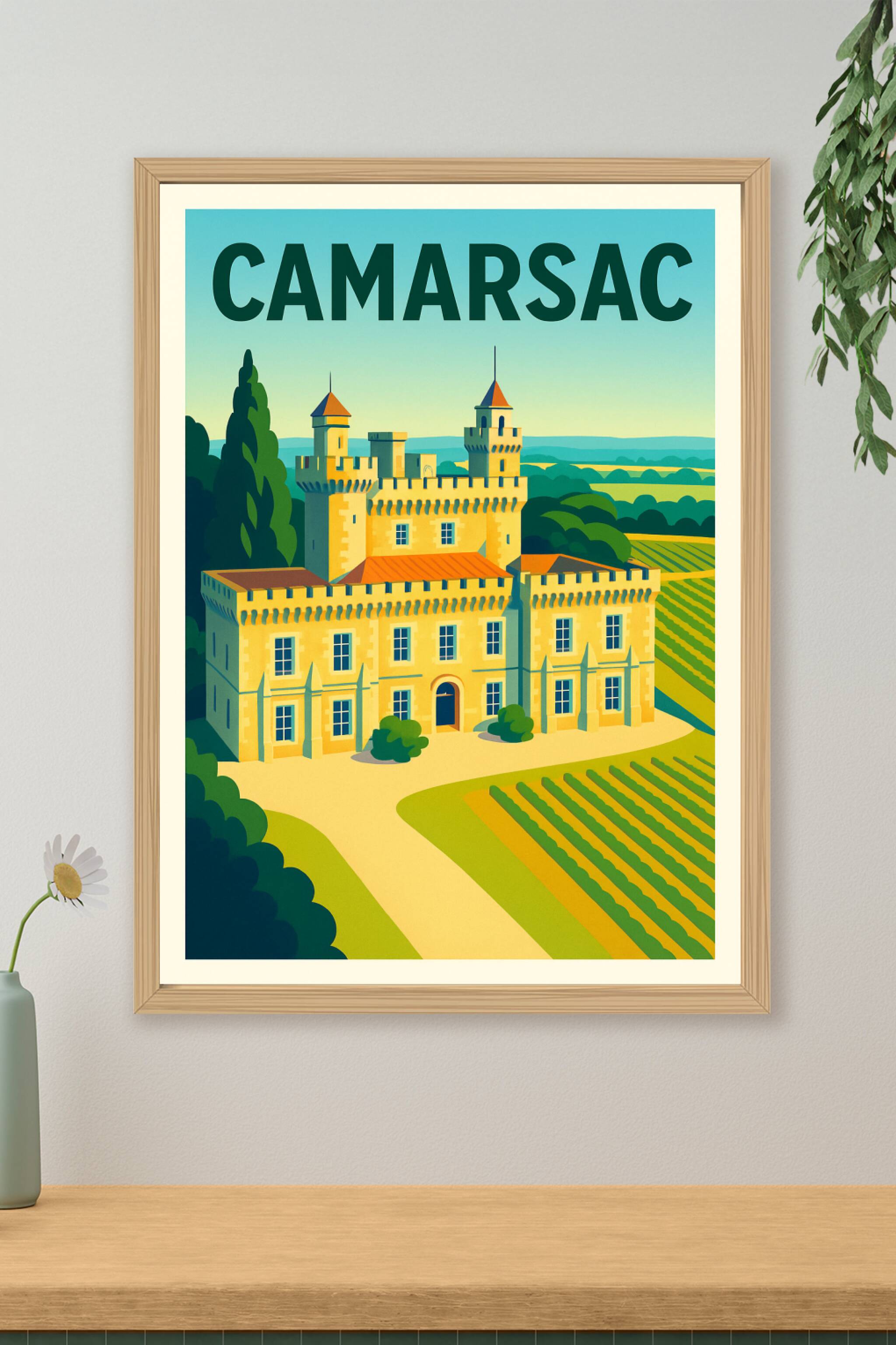 Affiche de Camarsac - Élégance historique au cœur des vignobles