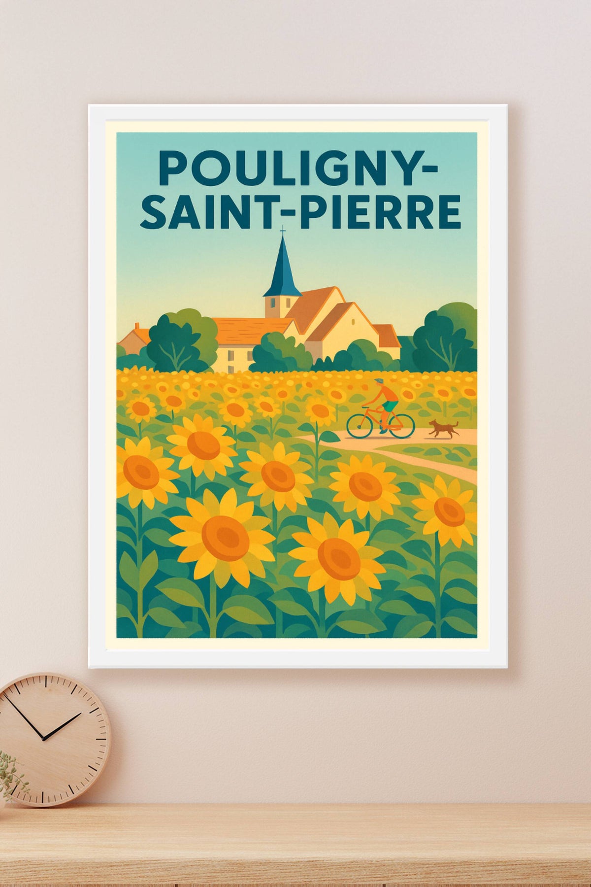 Affiche de Pouligny-Saint-Pierre - Sérénité au cœur des tournesols