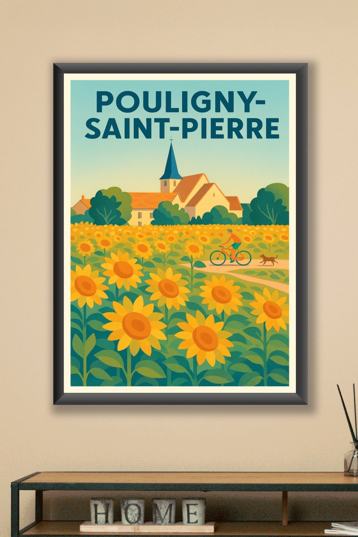 Affiche de Pouligny-Saint-Pierre - Sérénité au cœur des tournesols