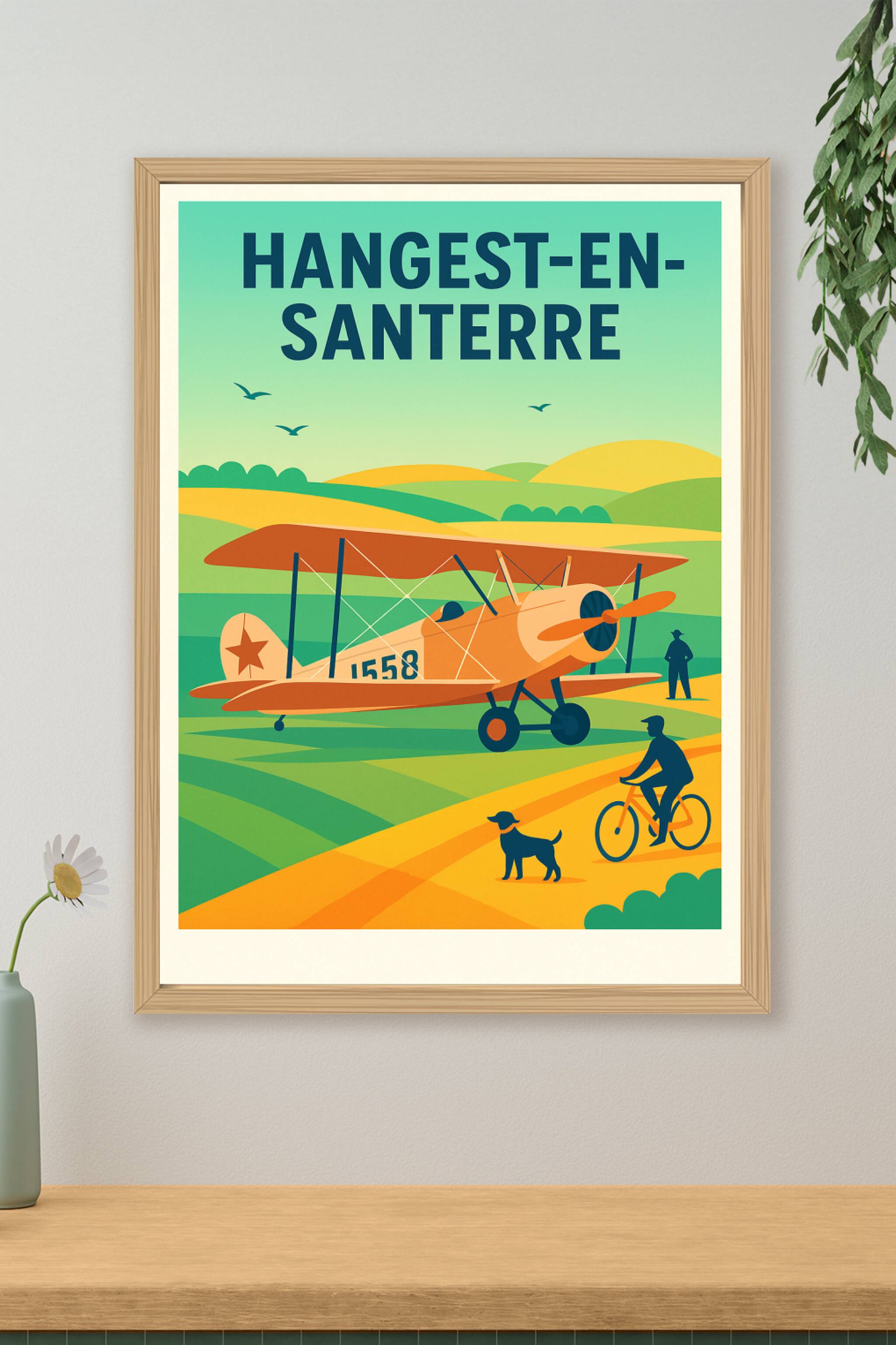 Affiche de Hangest-en-Santerre - Invitation au voyage vintage