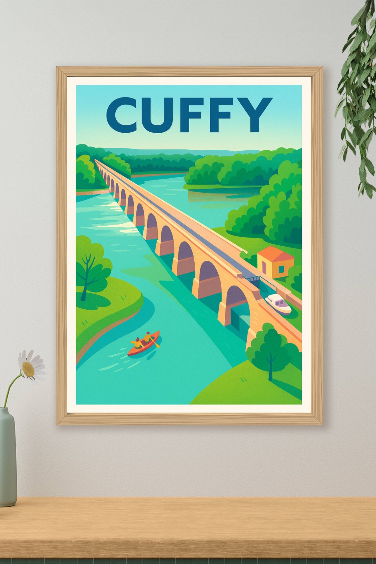 Affiche de Cuffy - L'élégance du pont sur la nature