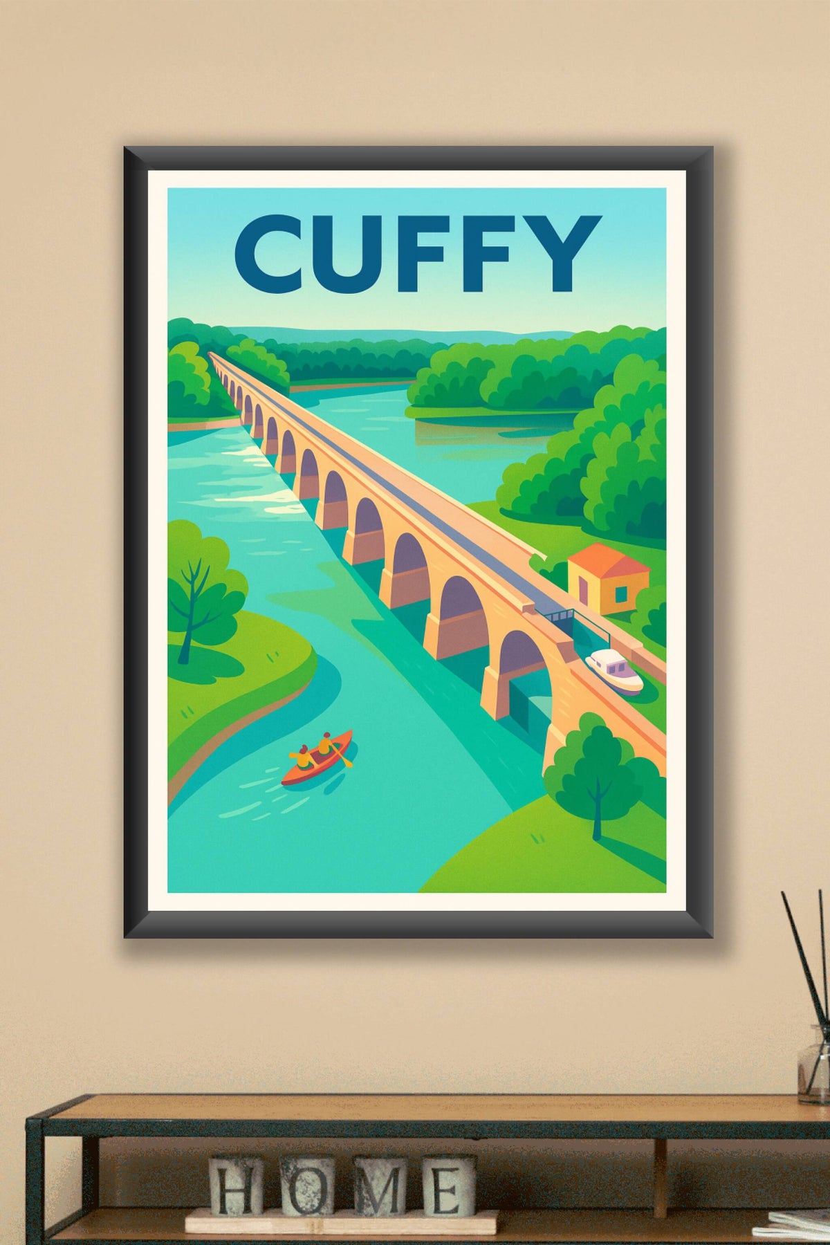 Affiche de Cuffy - L'élégance du pont sur la nature