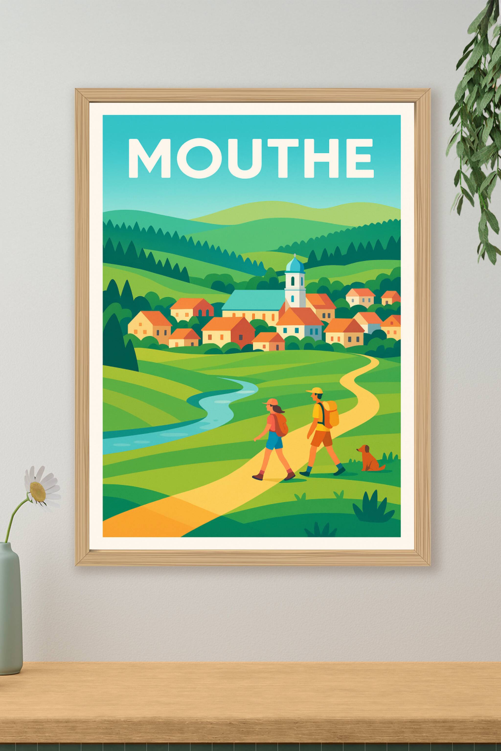 Affiche de Mouthe - Au cœur des paysages verdoyants du Jura