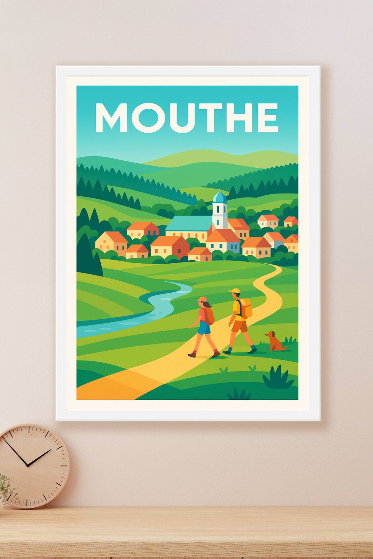Affiche de Mouthe - Au cœur des paysages verdoyants du Jura