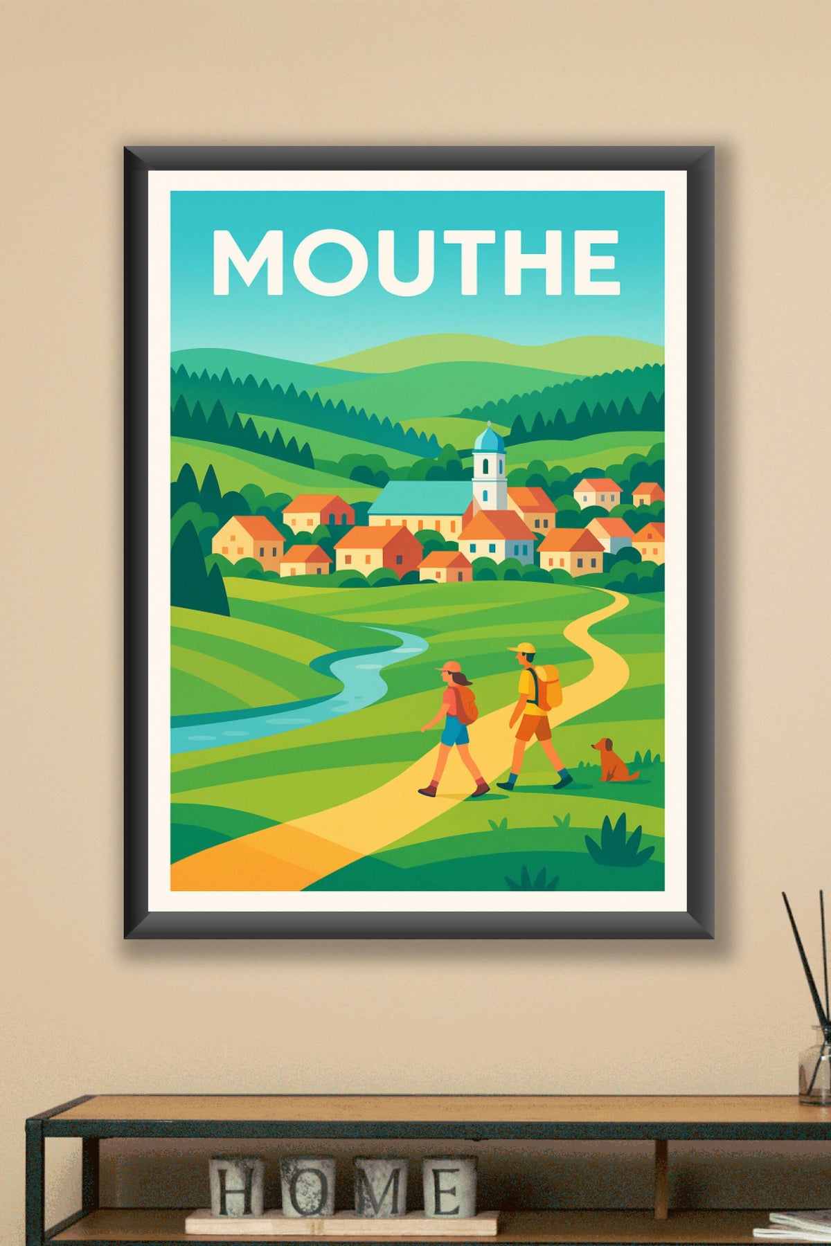 Affiche de Mouthe - Au cœur des paysages verdoyants du Jura