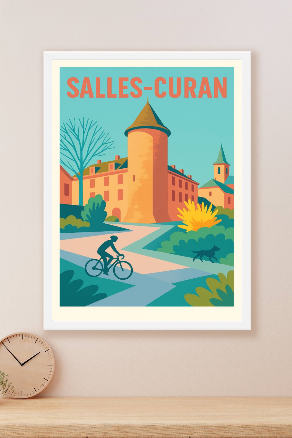 Affiche de Salles-Curan - Un coin de nature et d'histoire à vélo