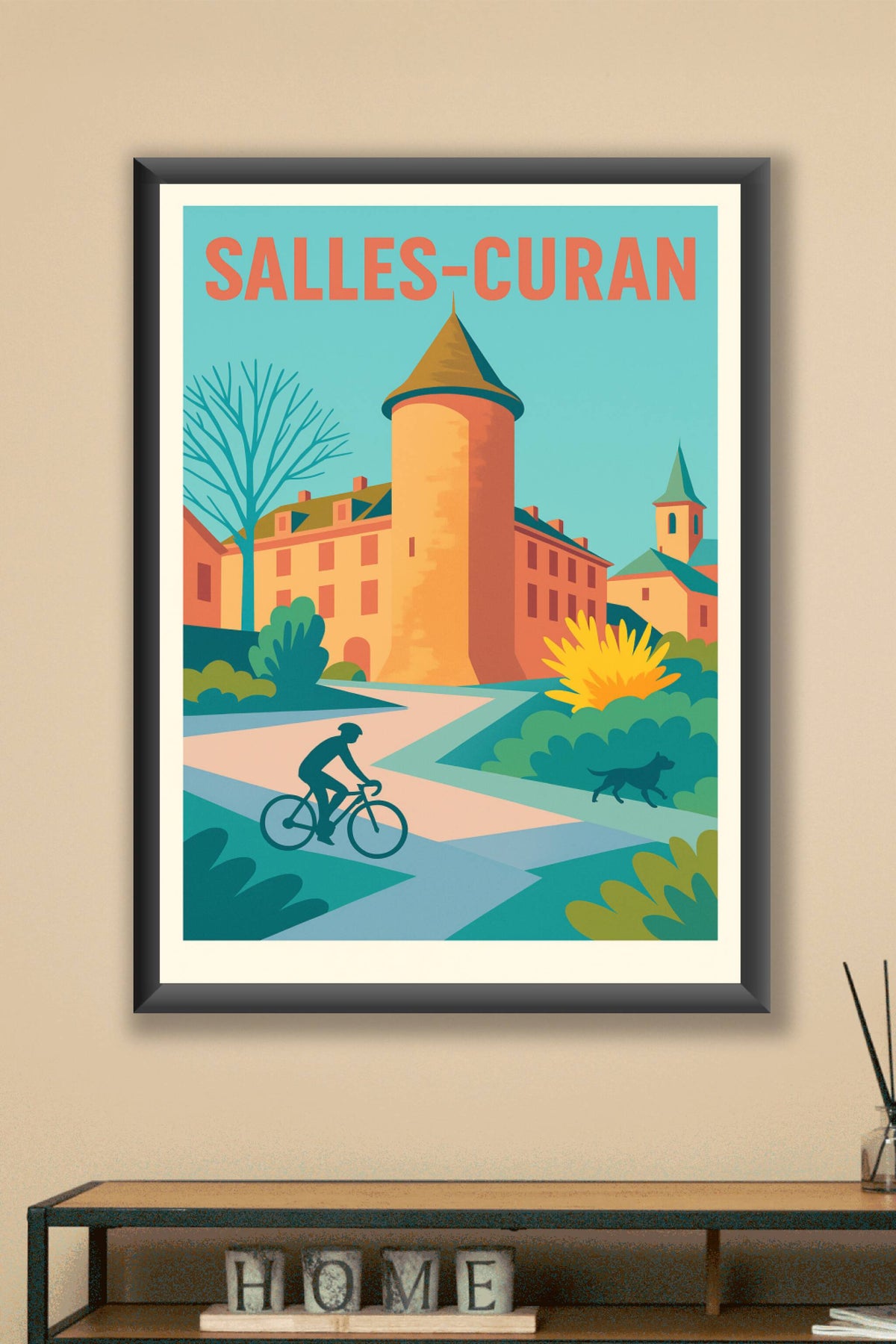 Affiche de Salles-Curan - Un coin de nature et d'histoire à vélo