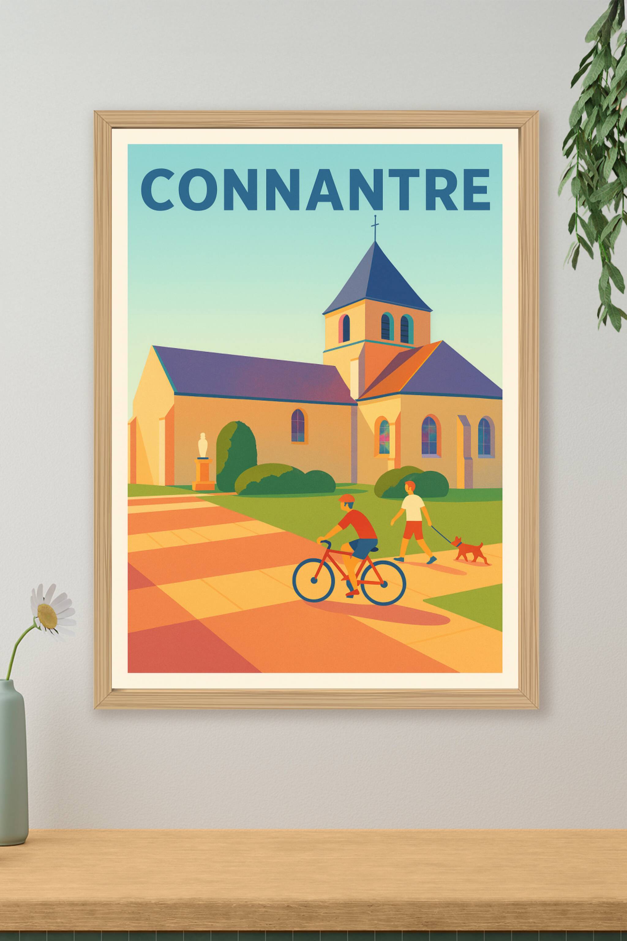 Affiche de Connantre - L'élégance tranquille d'un village champenois