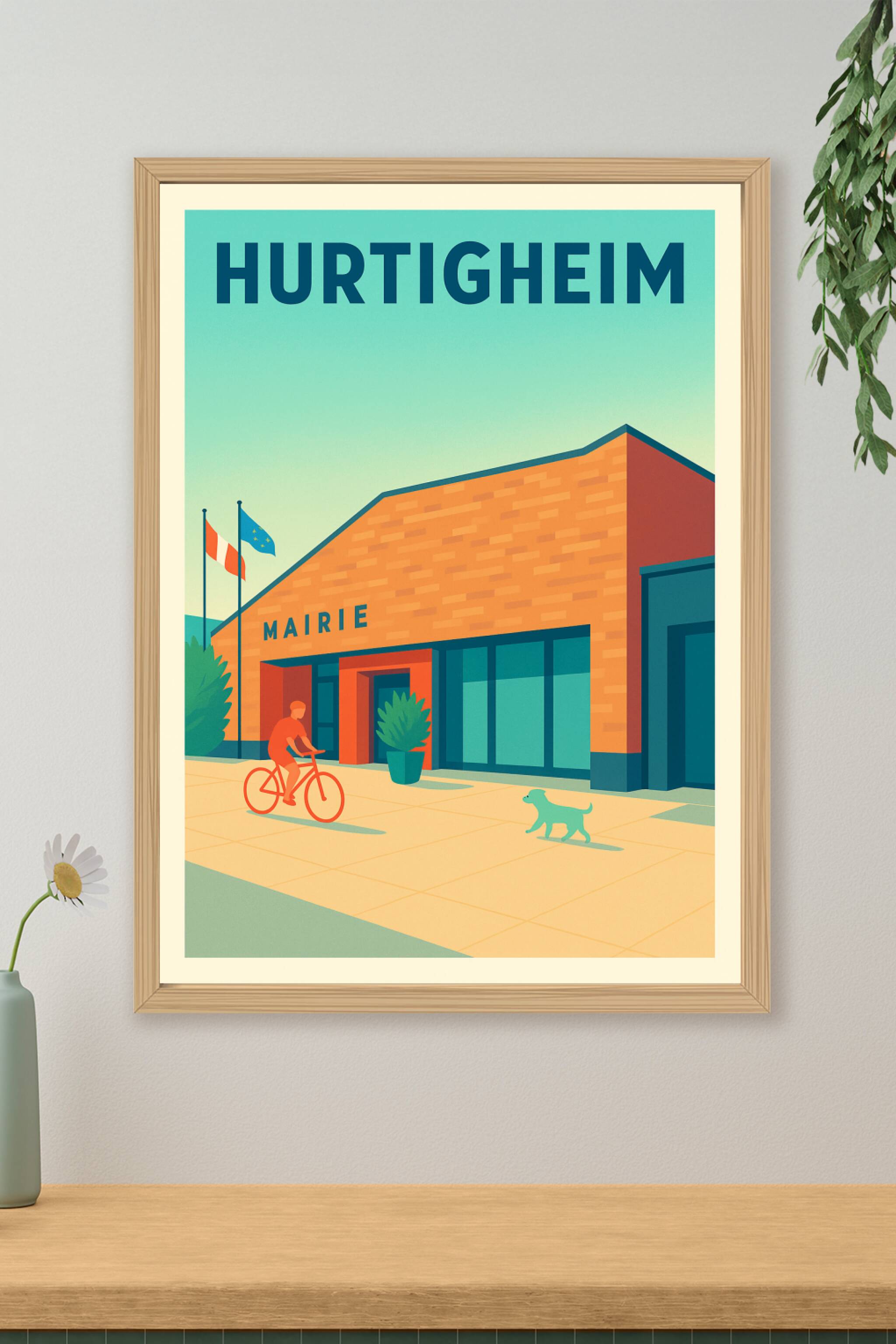 Affiche de Hurtigheim - L'Esprit Paisible de la Mairie