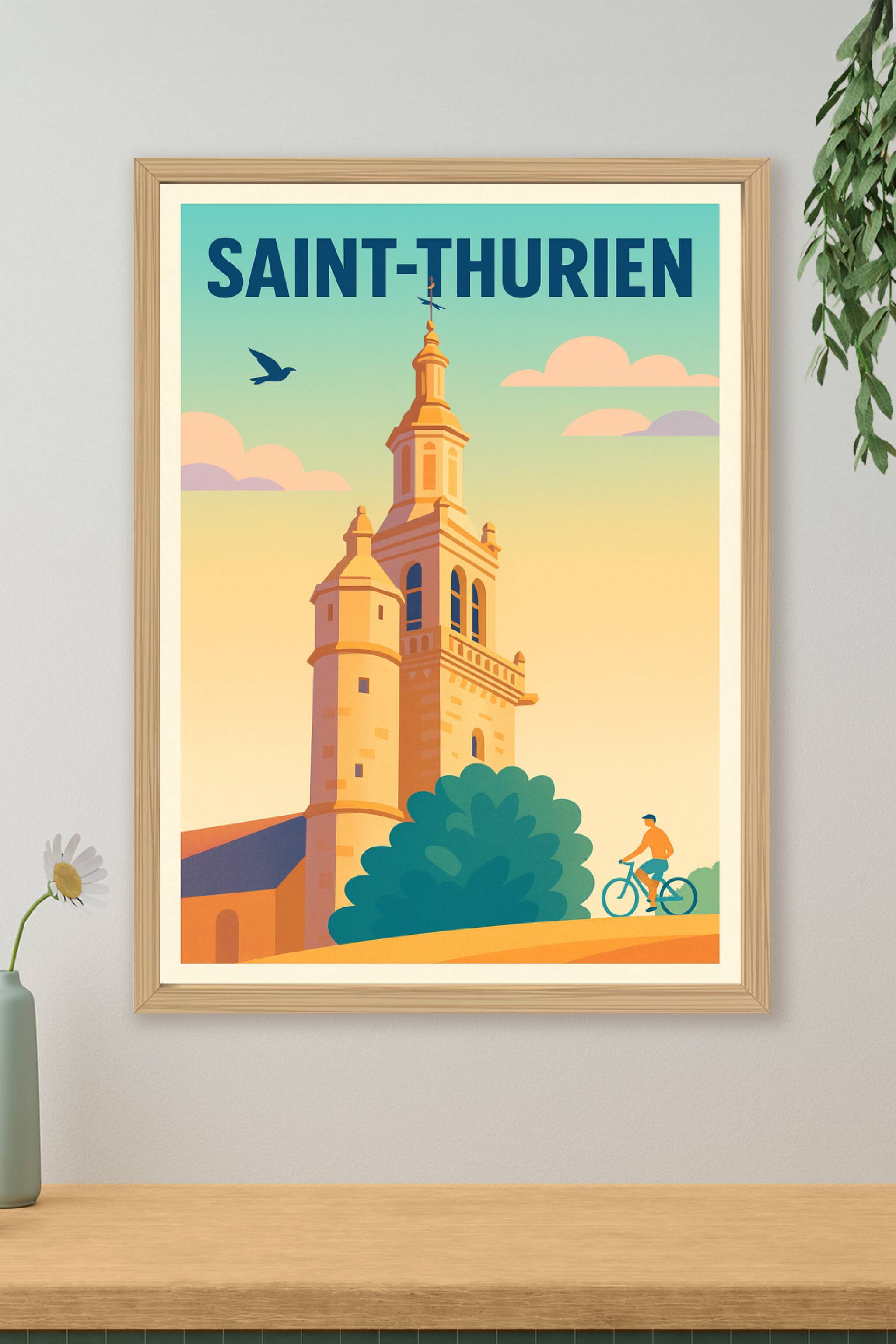 Affiche de Saint-Thurien - L'élégance intemporelle de son clocher