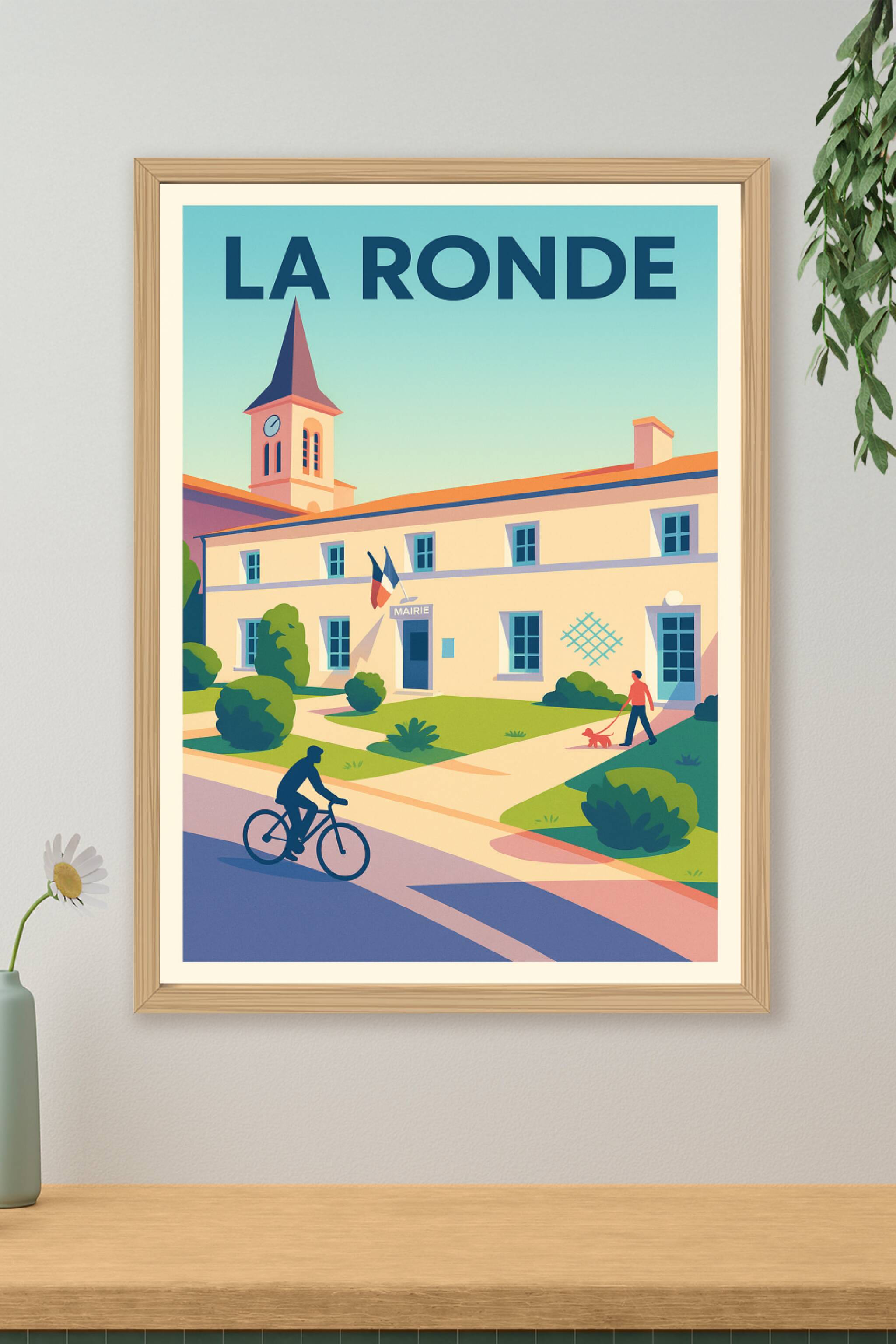 Affiche de La Ronde - Charme paisible du village français