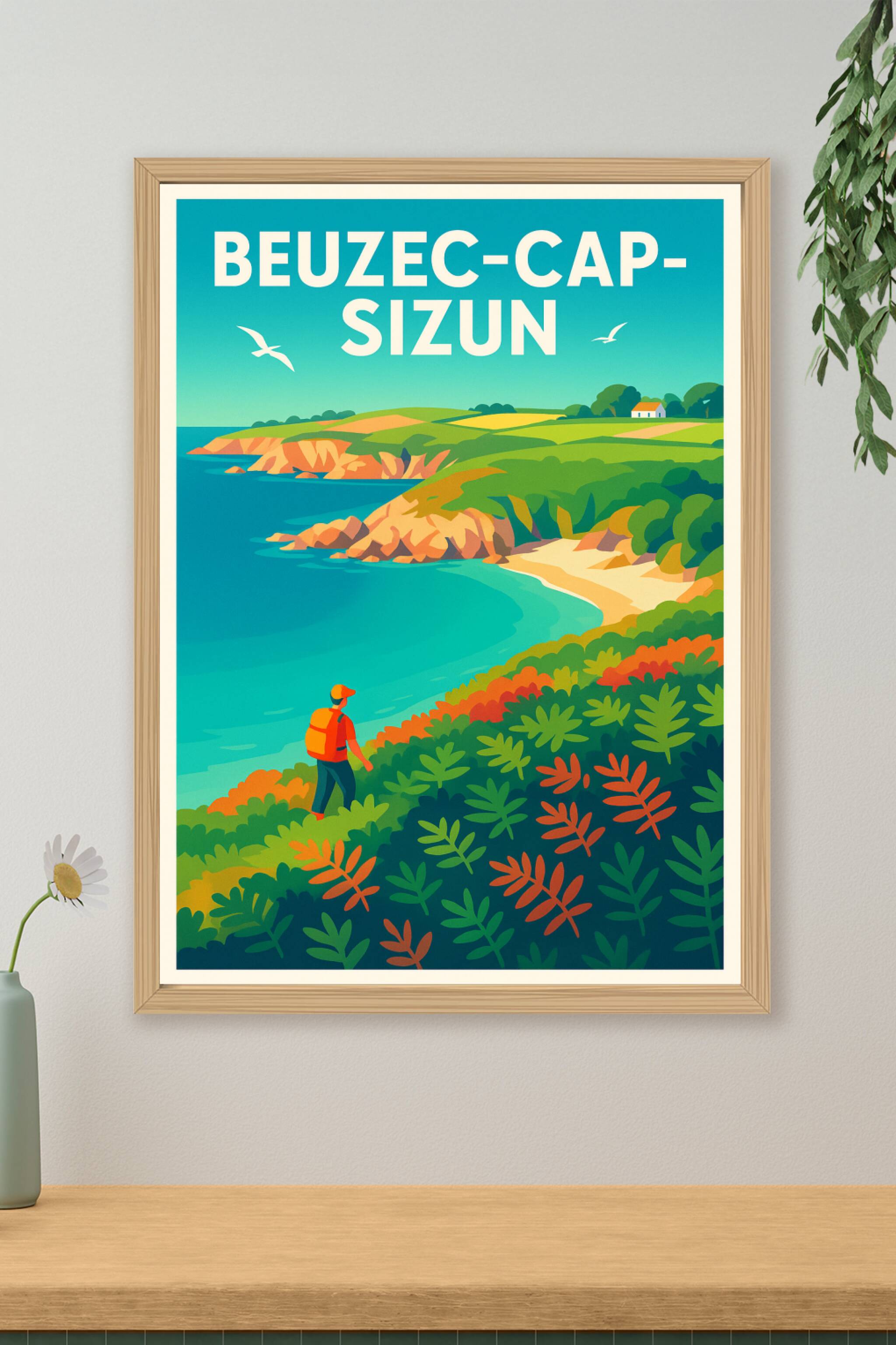 Affiche de Beuzec-Cap-Sizun - Évasion nature sur la côte bretonne