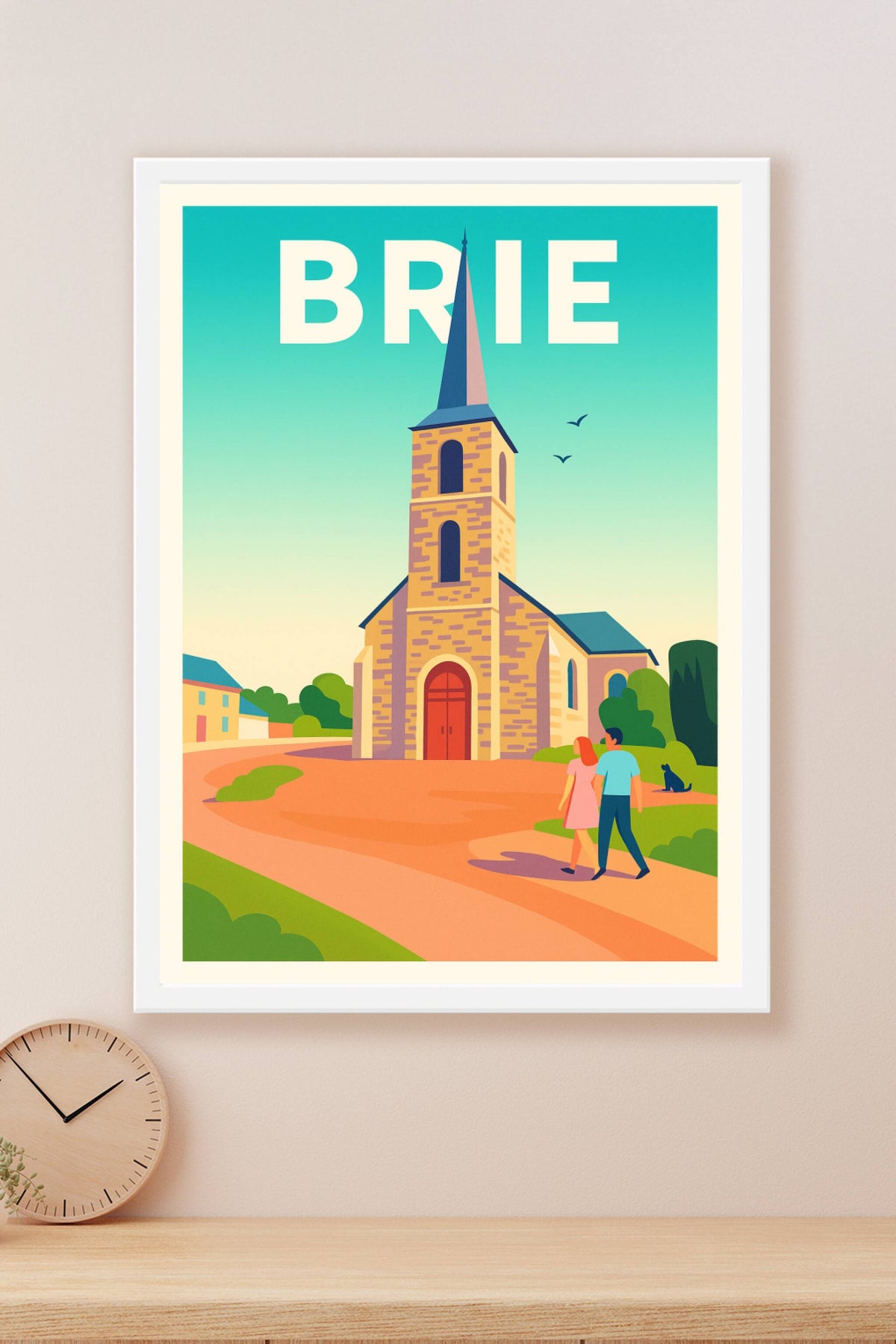 Affiche de Brie - Charme intemporel au cœur du village