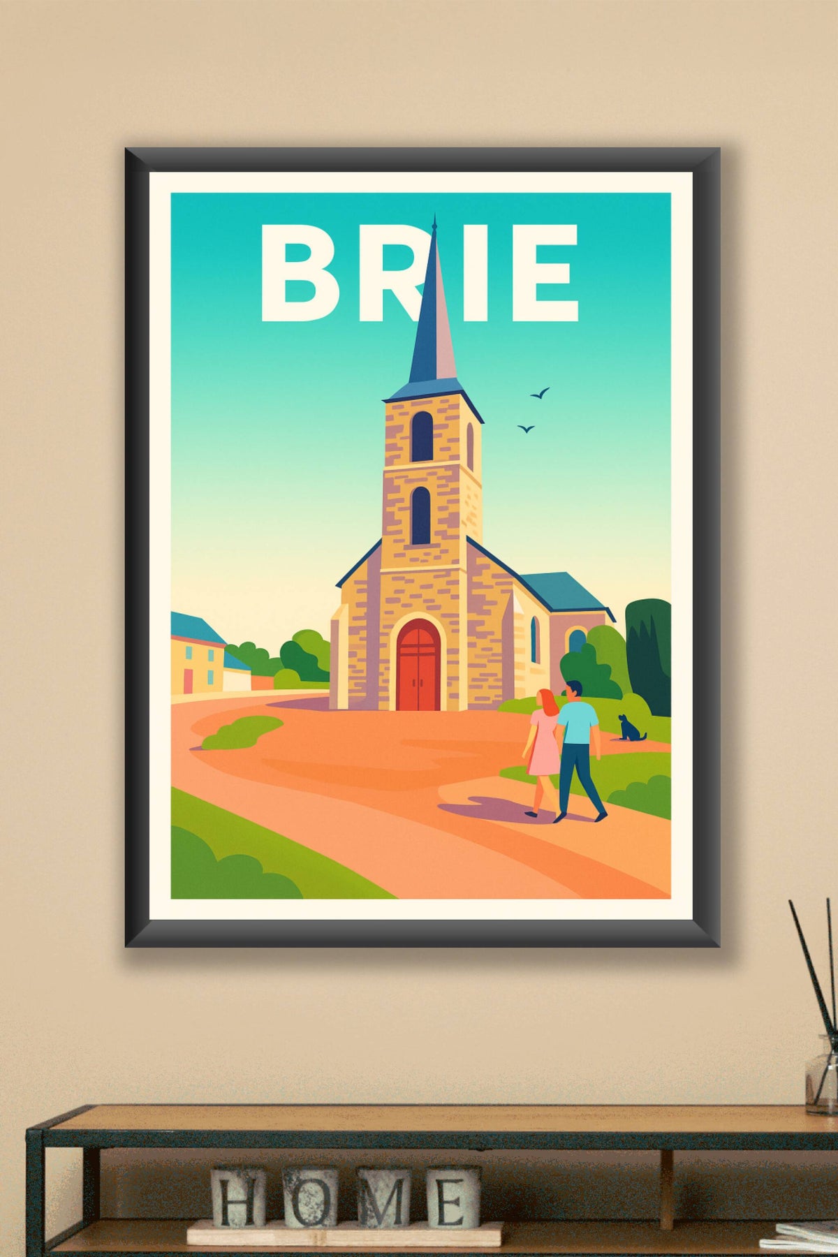 Affiche de Brie - Charme intemporel au cœur du village