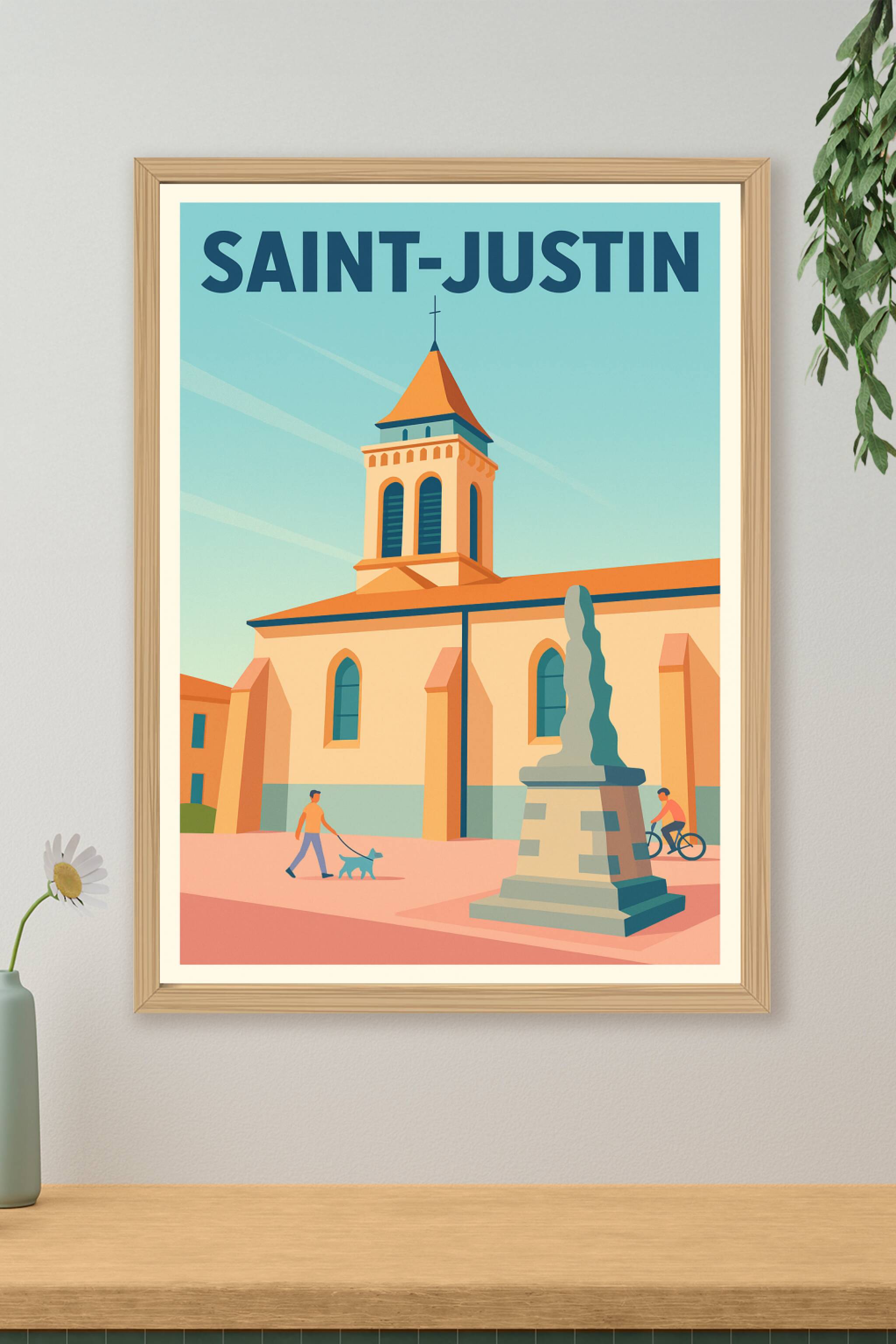 Affiche de Saint-Justin - Charme et douceur de la ville