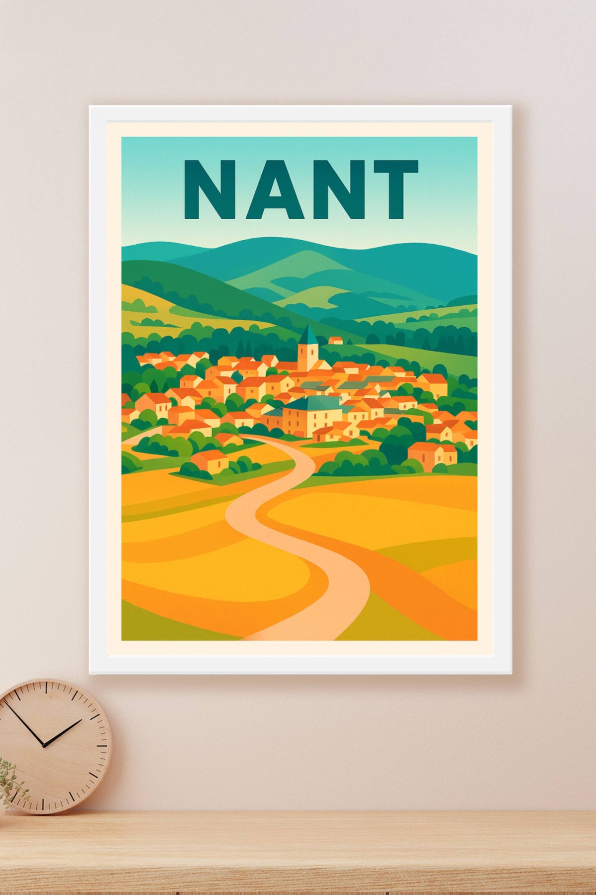 Affiche de Nant - Village pittoresque au cœur des collines