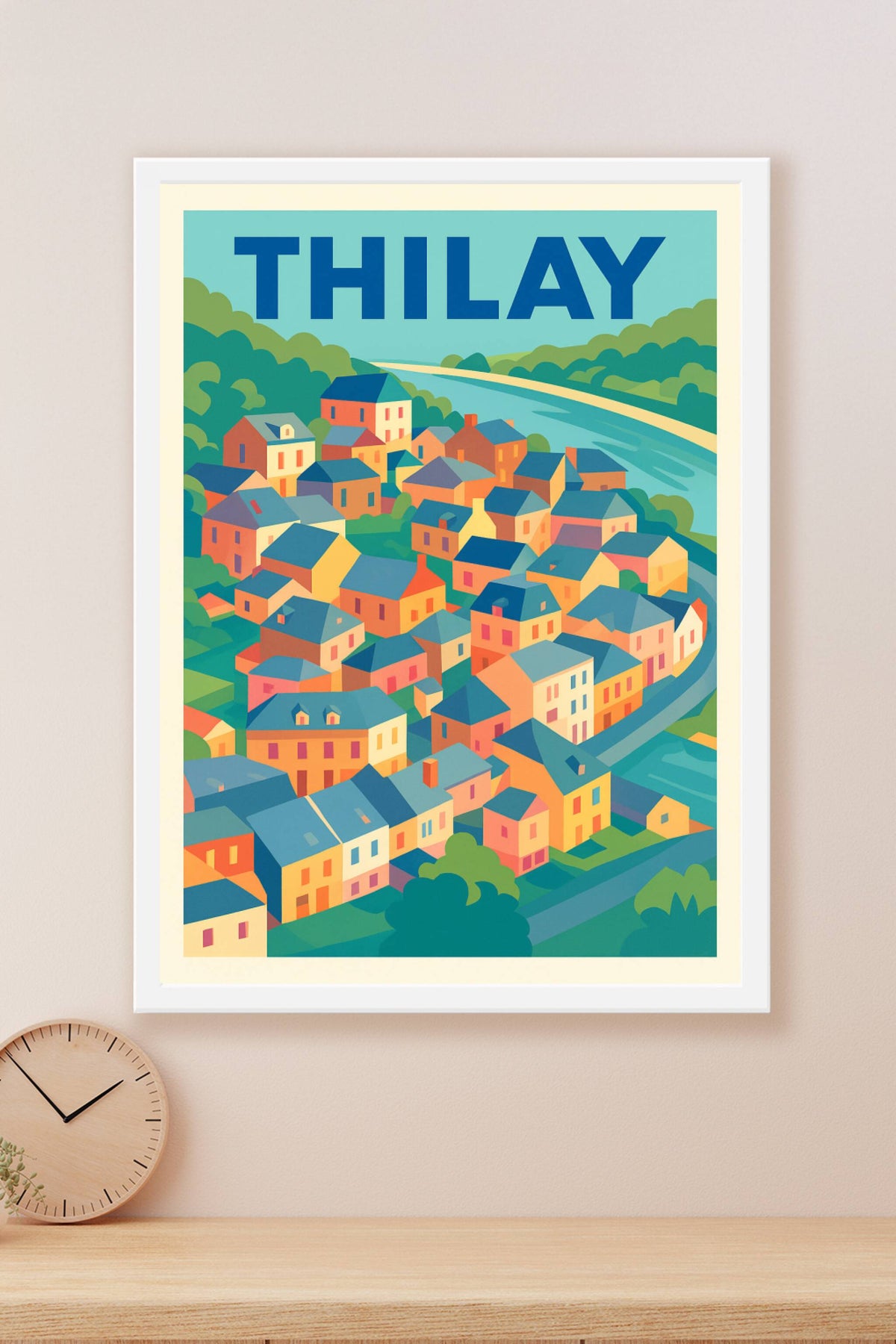 Affiche de Thilay - Charme et couleurs d'un village au bord de l'eau