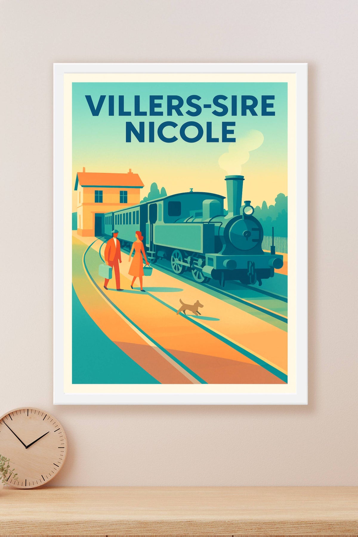 Affiche de Villers-Sire-Nicole - Nostalgie du voyage à vapeur