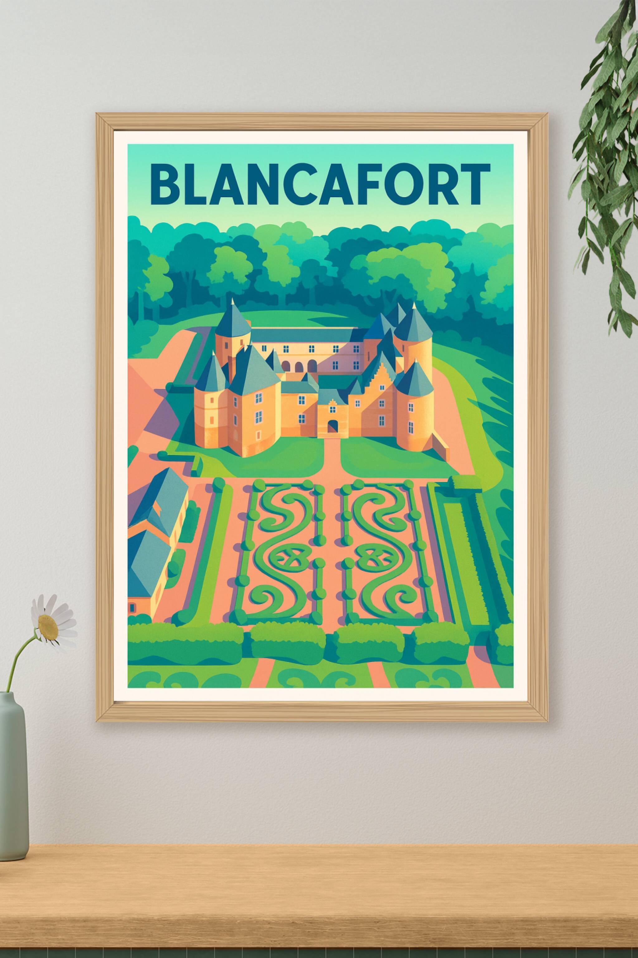 Affiche de Blancafort - Splendeur du château et ses jardins à la française