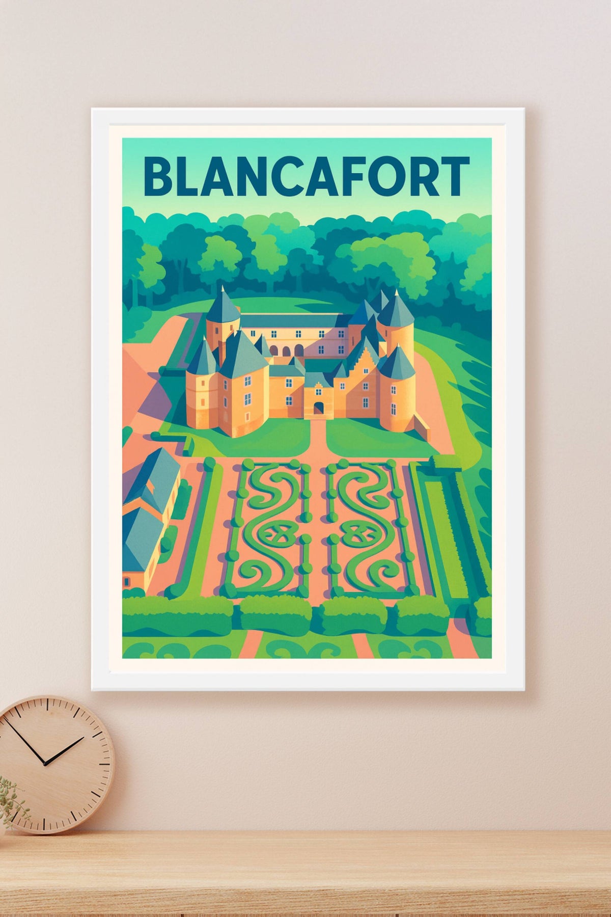 Affiche de Blancafort - Splendeur du château et ses jardins à la française