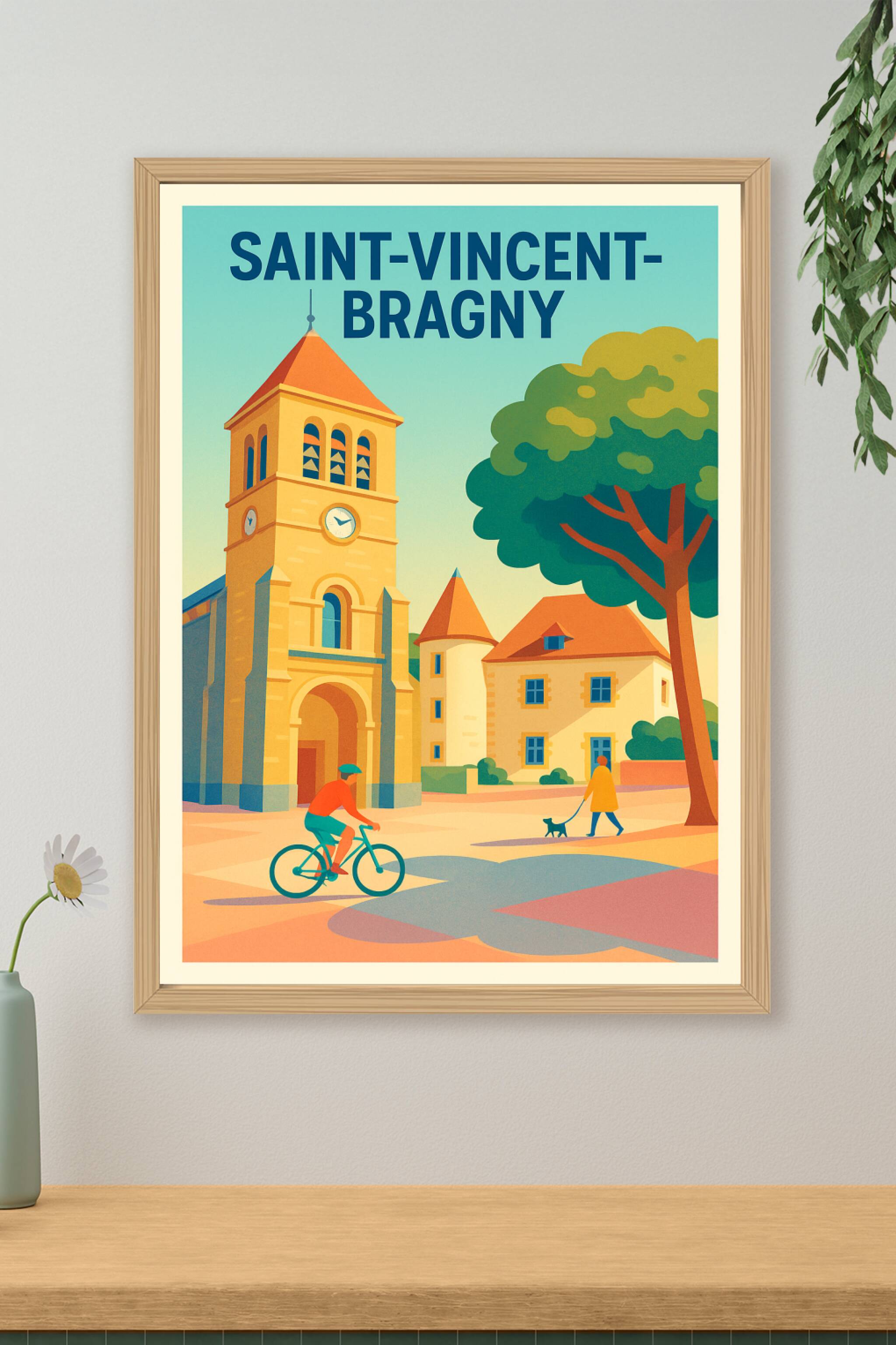 Affiche de Saint-Vincent-Bragny - Douceur de vie au cœur du village