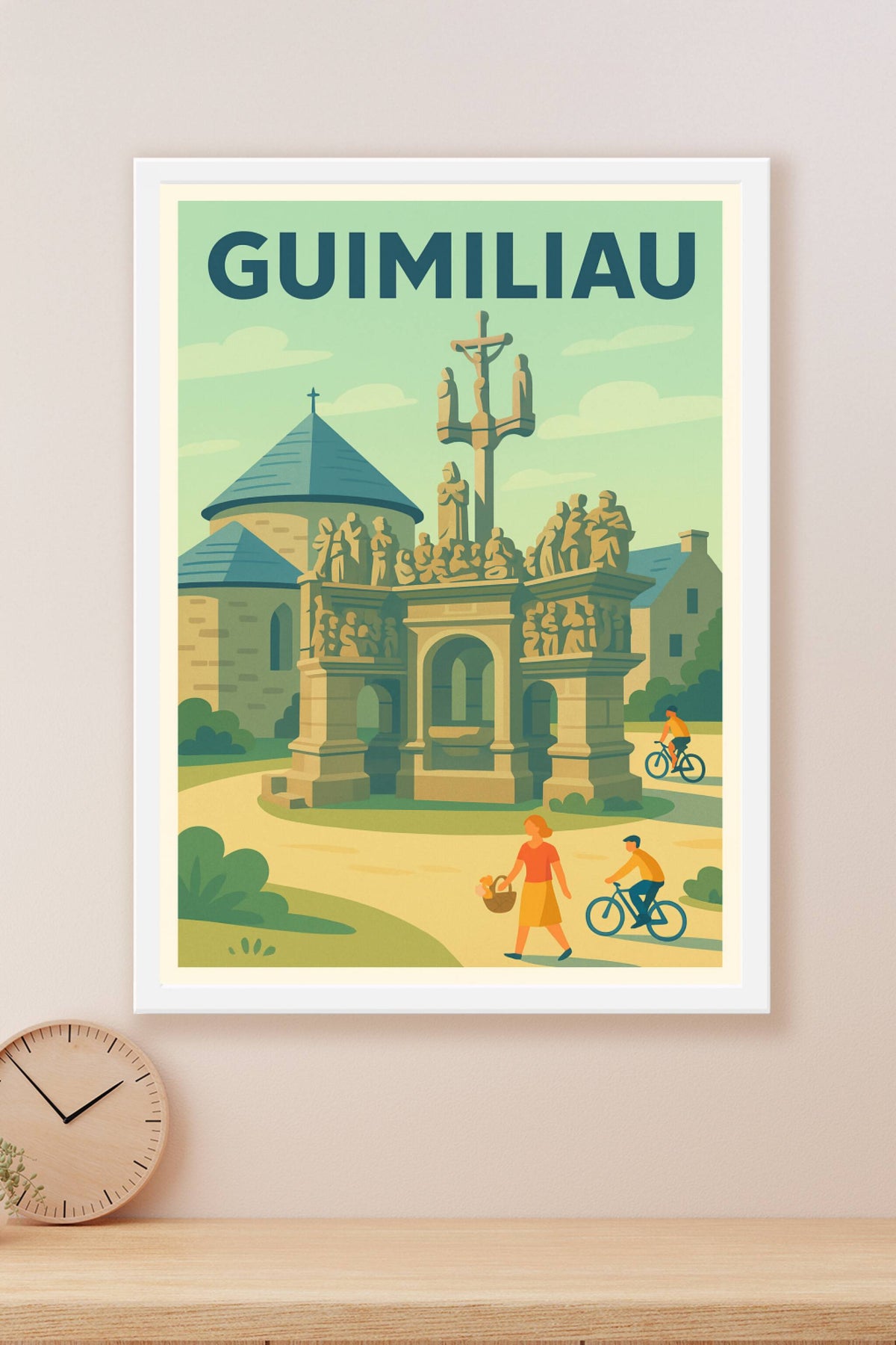Affiche de Guimiliau - Charme et tradition bretonne au fil du temps