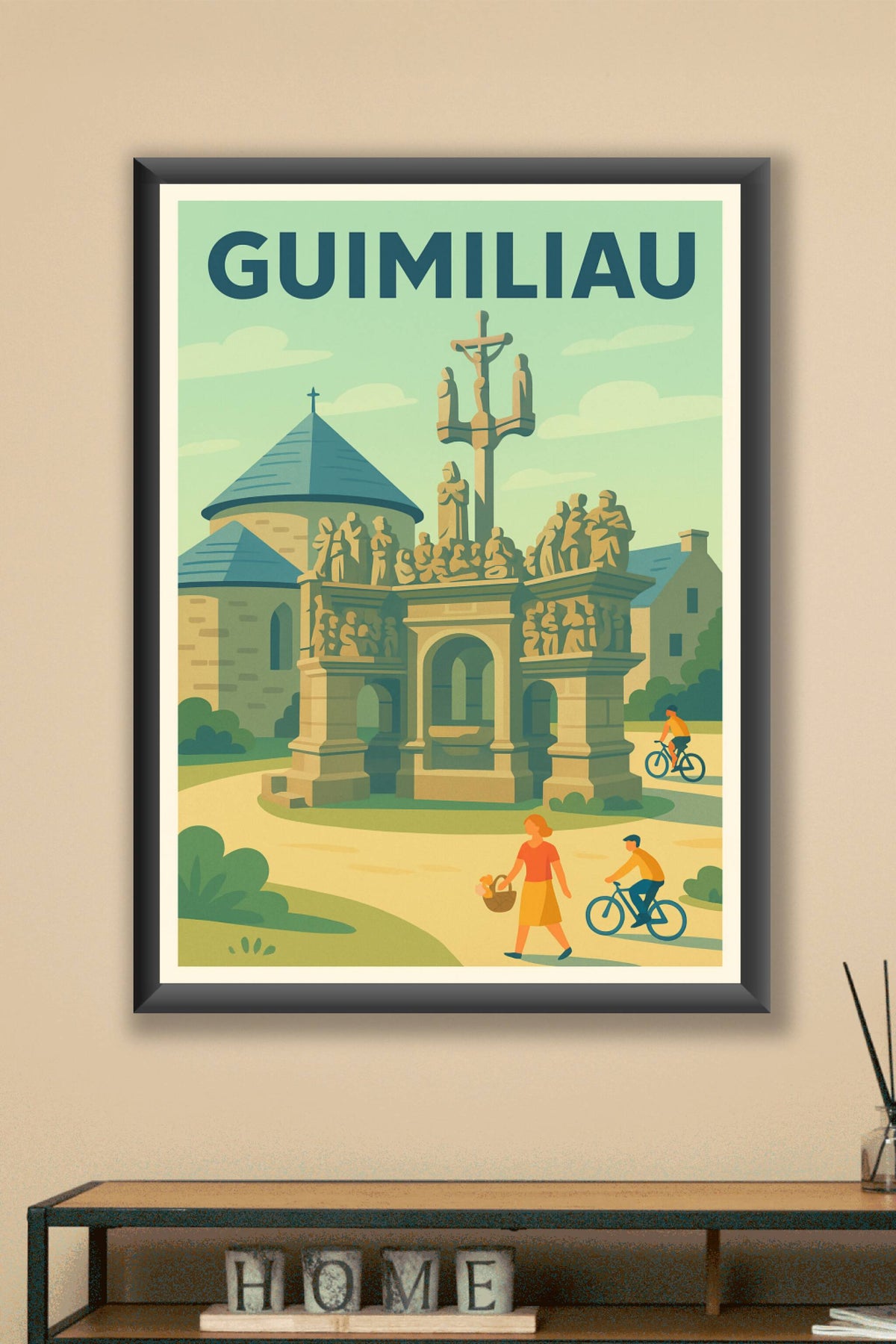 Affiche de Guimiliau - Charme et tradition bretonne au fil du temps