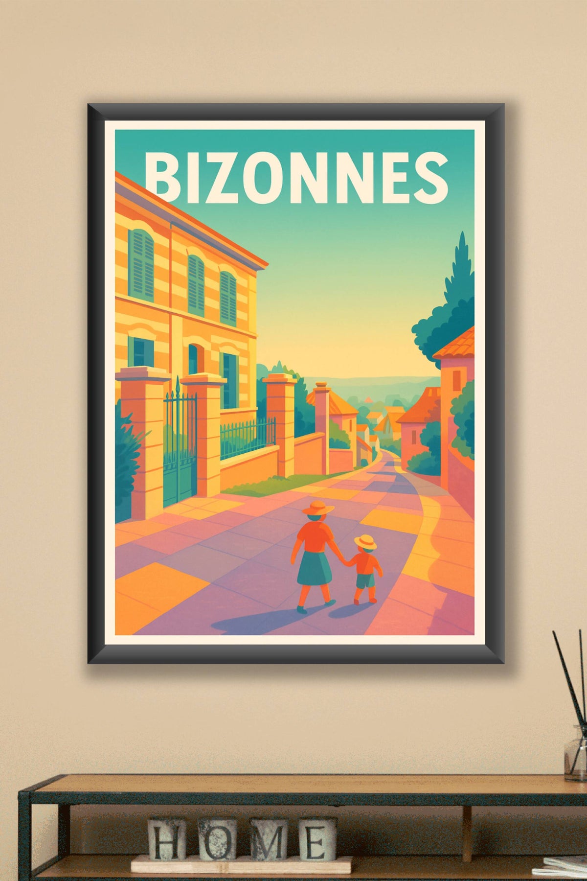 Affiche de Bizonnes - Balade ensoleillée au cœur du village
