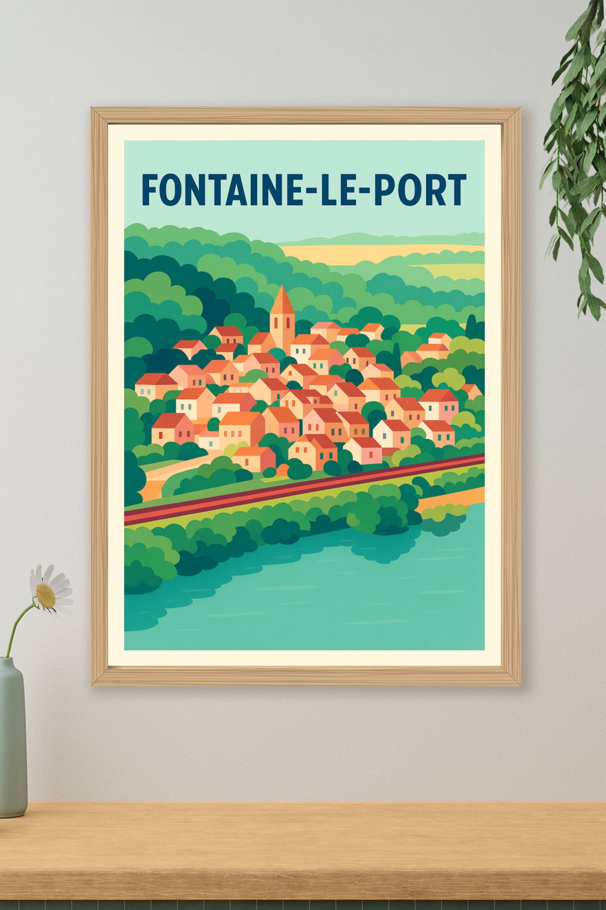 Affiche de Fontaine-le-Port - Charme villageois au bord de l'eau