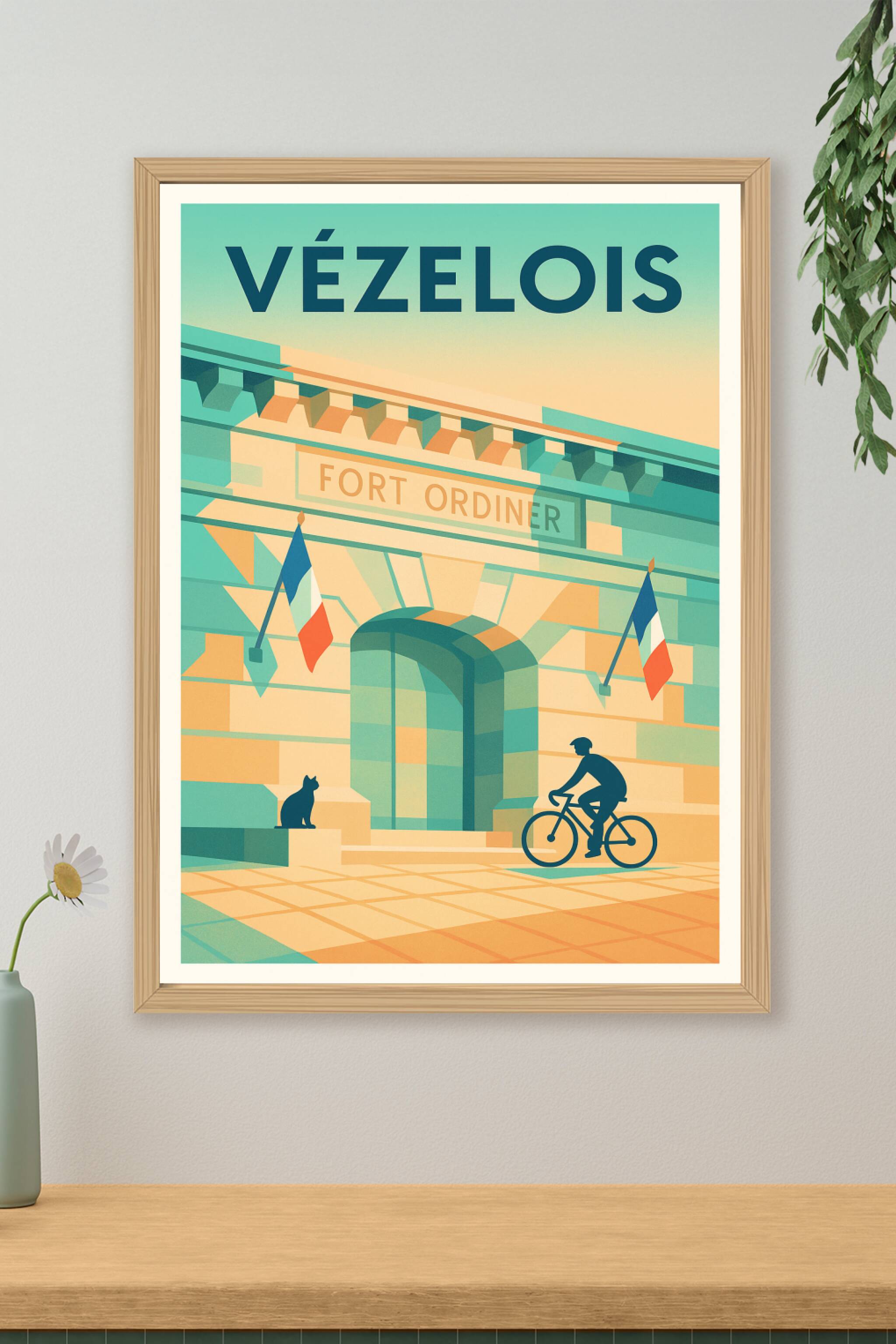 Affiche de Vézelois - L'élégance du Fort Ordiner au cœur de la ville