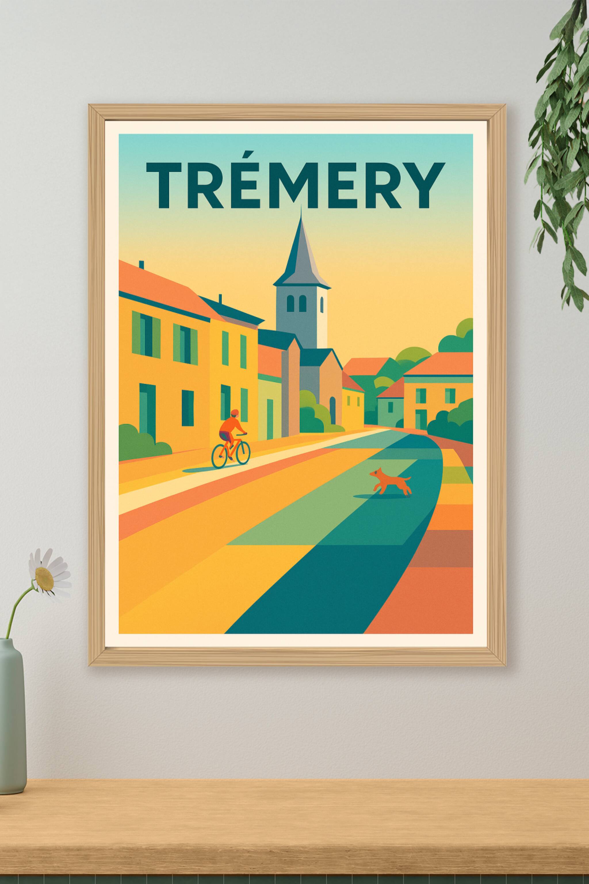 Affiche de Trémery - Charme paisible et coloré d'un village tranquille