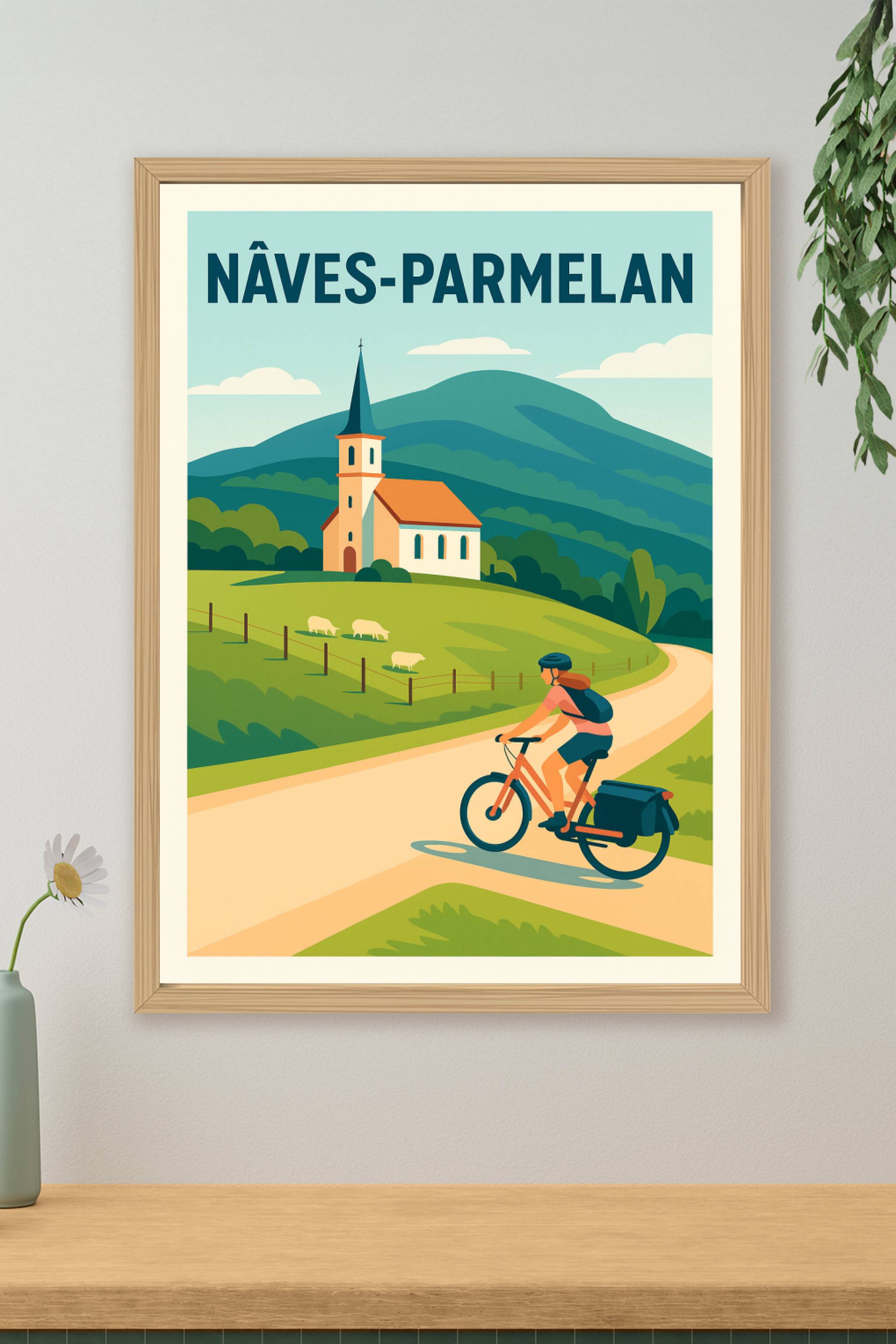 Affiche de Nâves-Parmelan - La douceur de la campagne alpestre à vélo