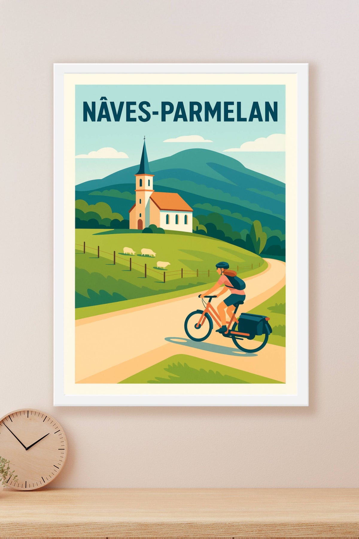 Affiche de Nâves-Parmelan - La douceur de la campagne alpestre à vélo