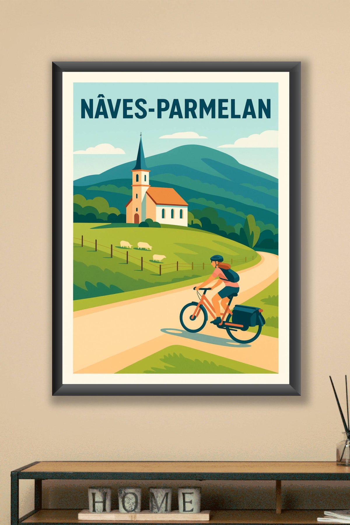 Affiche de Nâves-Parmelan - La douceur de la campagne alpestre à vélo