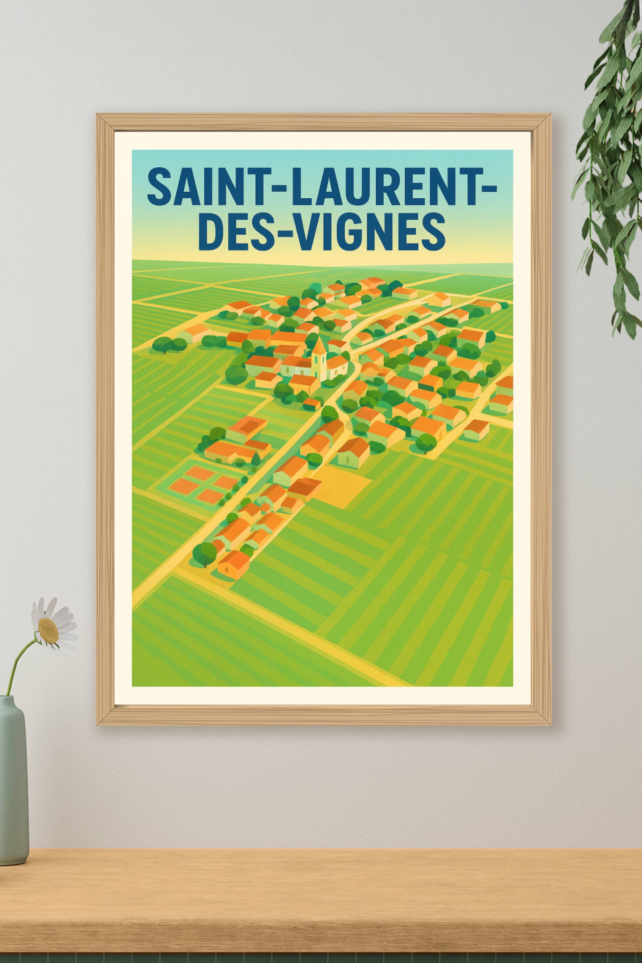 Affiche de Saint-Laurent-des-Vignes - Charme et sérénité au cœur des vignobles