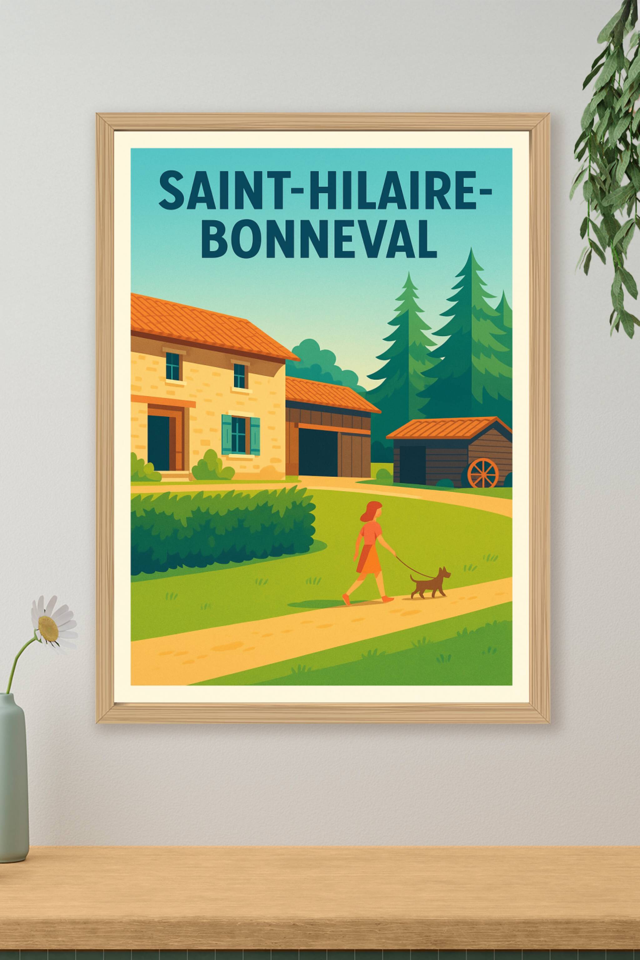 Affiche de Saint-Hilaire-Bonneval - Harmonie villageoise au cœur de la nature