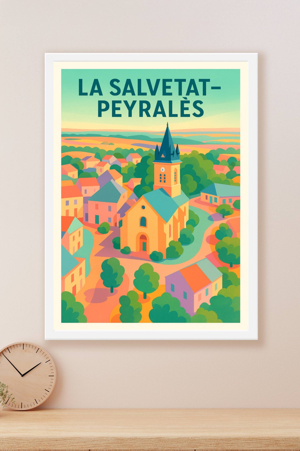 Affiche de La Salvetat-Peyralès - Charme coloré du village occitan
