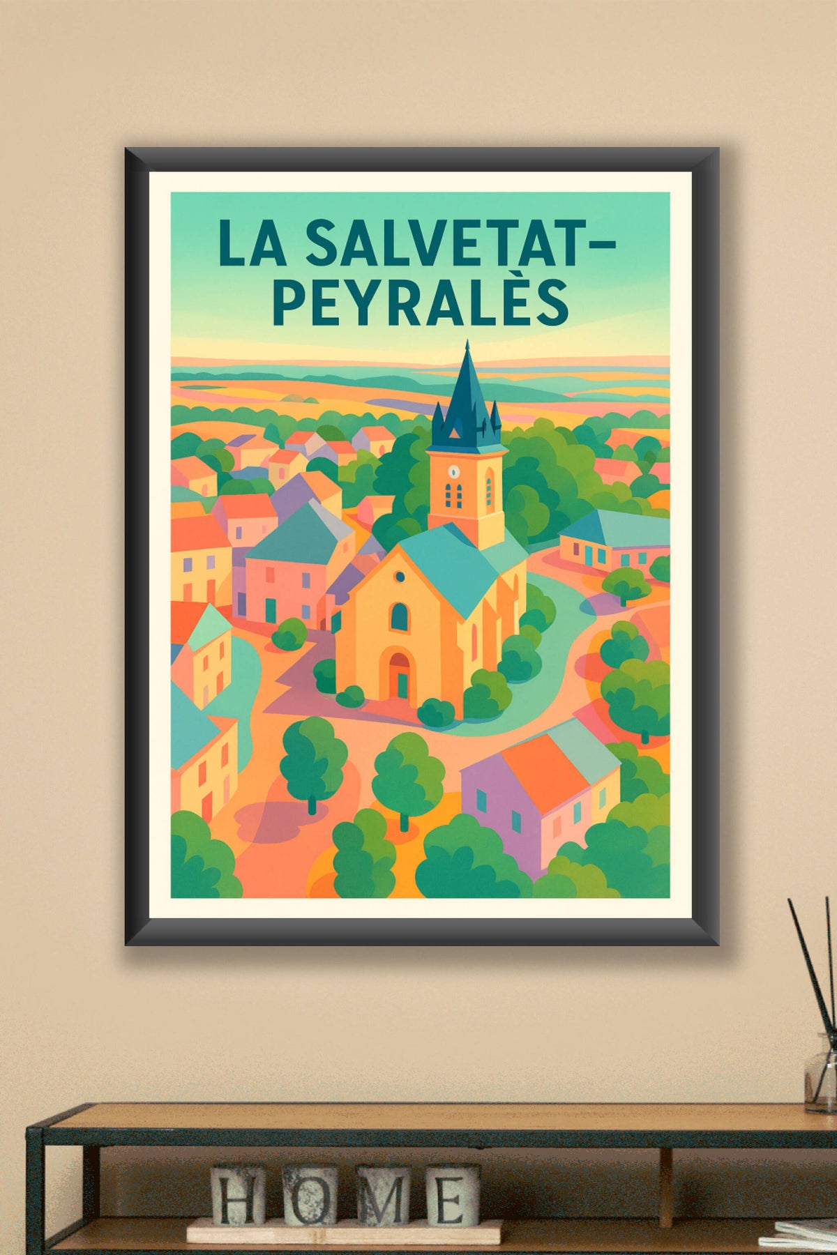 Affiche de La Salvetat-Peyralès - Charme coloré du village occitan