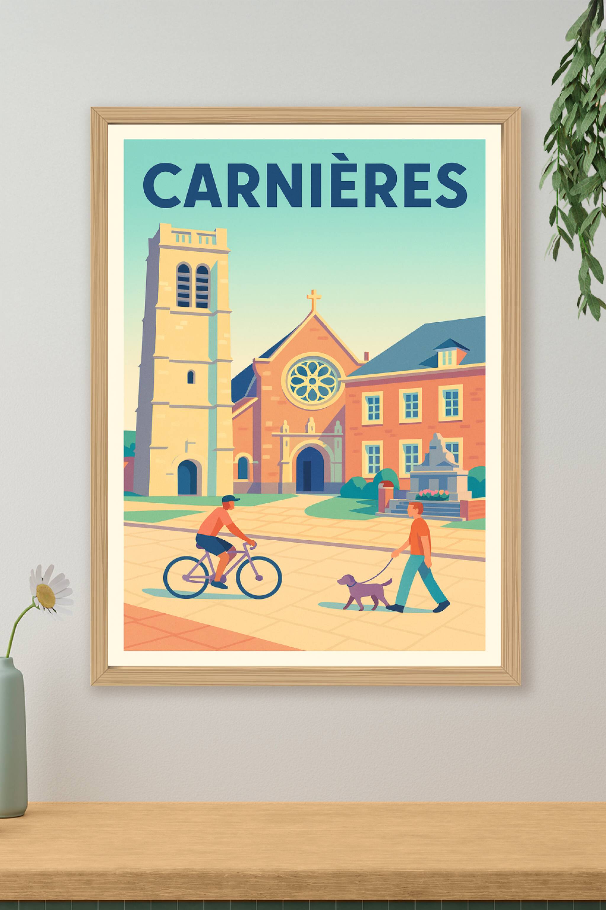 Affiche de Carnières - Charme et simplicité au cœur de la ville