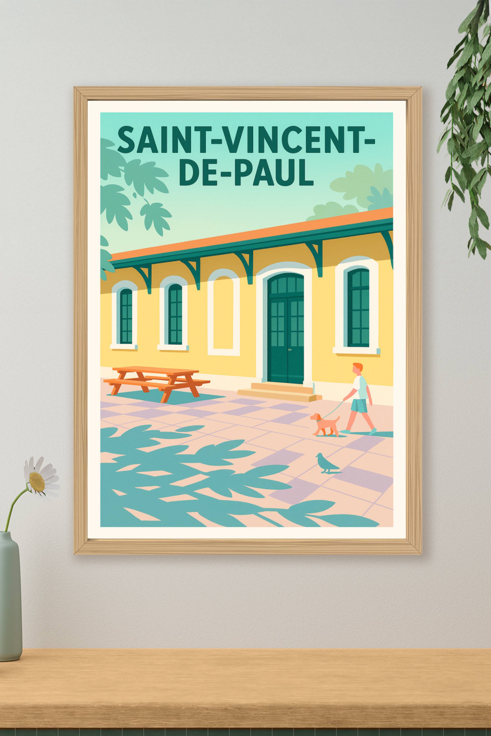 Affiche de Saint-Vincent-de-Paul - Charme et quiétude au fil du temps