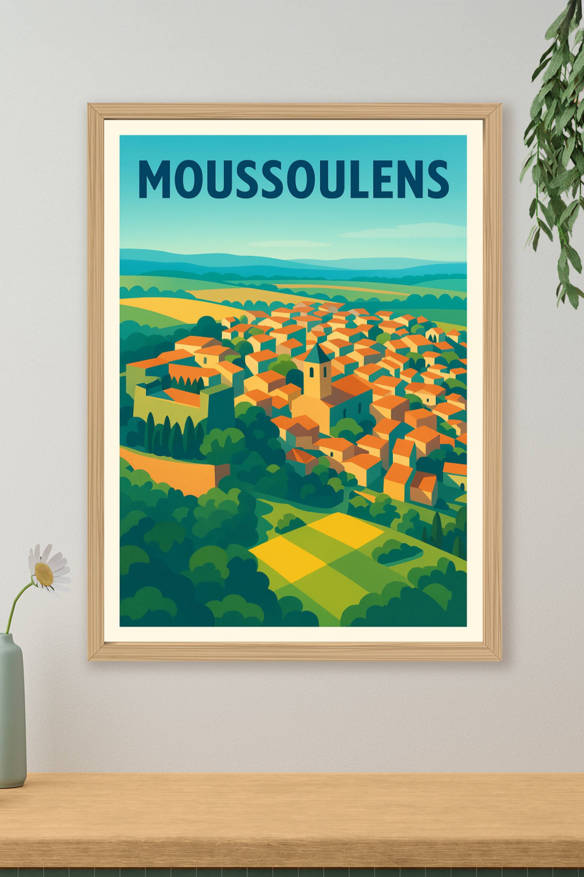 Affiche de Moussoulens - Charme et couleurs d'un village pittoresque