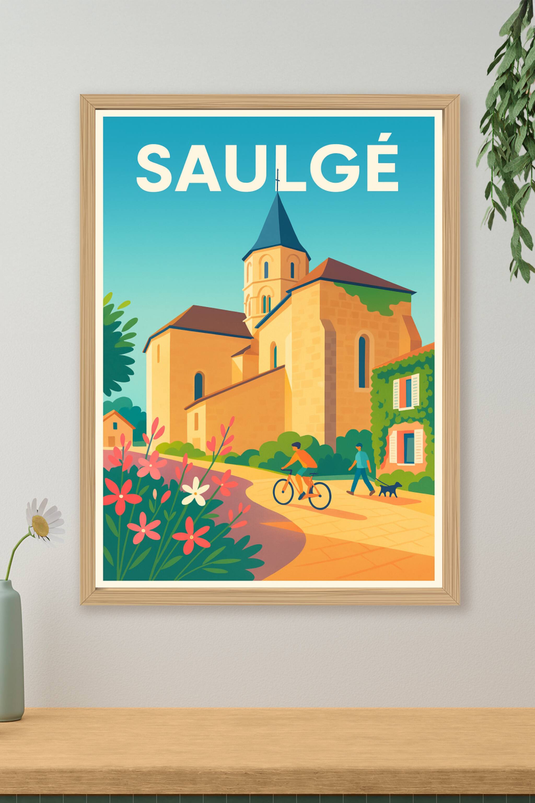 Affiche de Saulgé - Charme intemporel et douceur de vivre