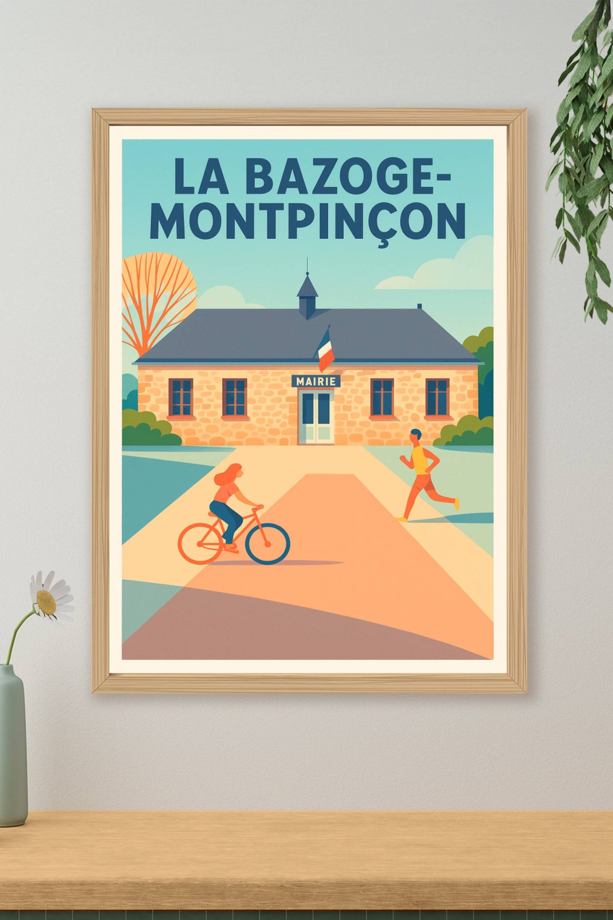 Affiche de La Bazoge-Montpinçon - Harmonie et simplicité au cœur du village
