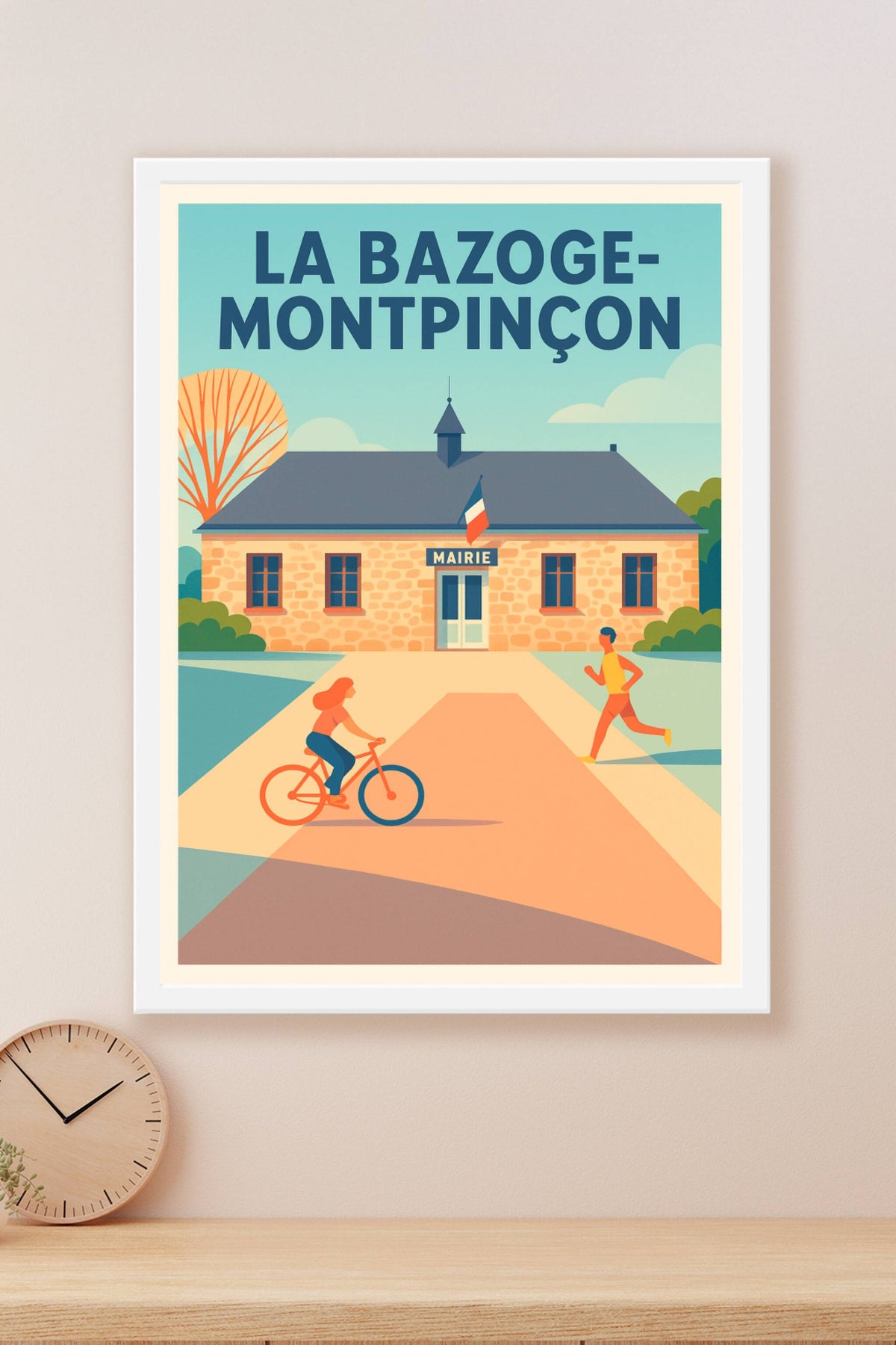 Affiche de La Bazoge-Montpinçon - Harmonie et simplicité au cœur du village