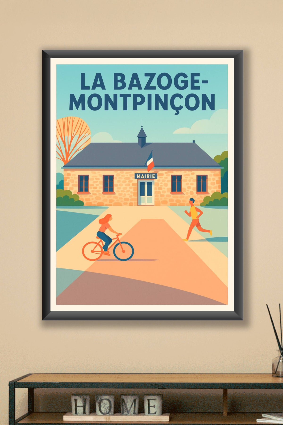 Affiche de La Bazoge-Montpinçon - Harmonie et simplicité au cœur du village